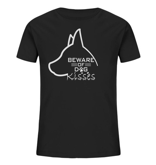 Achtung Hundeküsse - Lustiges Hunde - Kids Organic Shirt-auf den hund gekommen,dog,freude,geburtstgasgeschenk,Geschenk,geschenkidee,humor,hund,hundebesitzer,hundefan,hundehalter,hundeliebhaber,hundeshirt,spaß