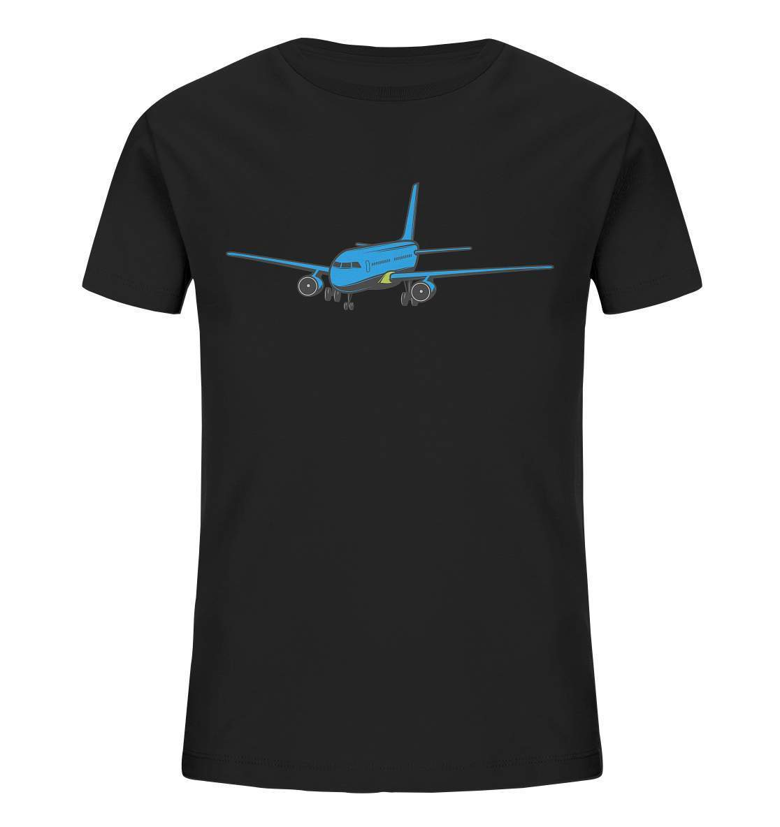 Passagierflugzeug für Fliegerfreunde - Kids Organic Shirt-flieger,flieger geschenk,flieger t-shirt,flugzeug t-Shirt,funshirt,geschenkidee,kinder flugzeug shirt,kleiner pilot,modellflieger,modellflugzeug,passagierflugzeug,piloten shirt,t-shirt mit flugzeug