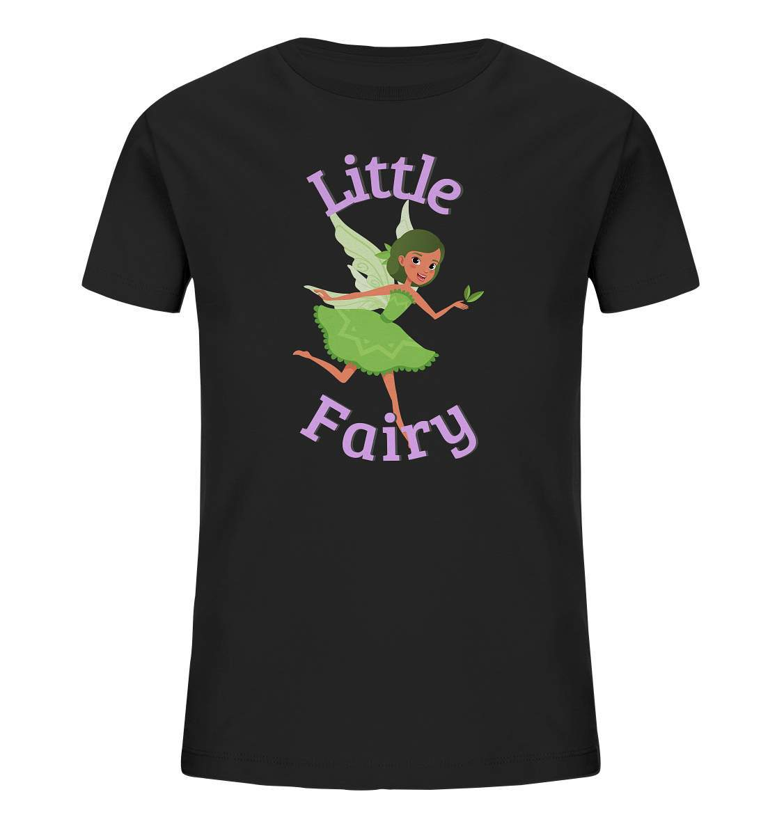 Little Fairy Kleine Fee süßes Motiv T-Shirt als Geschenk mit Kleine Grüne Fee Kids Organic Shirt-fee,feenmotiv,funshirt kids,grüne fee,kleine mädchen shirt,little fairy,prinzessin,süßes kinder T-Shirt,t-shirt für mädchen,t-shirt gr 98,T-shirt mit fee,t-shirt mädchen,zauberhaftes t-shirt