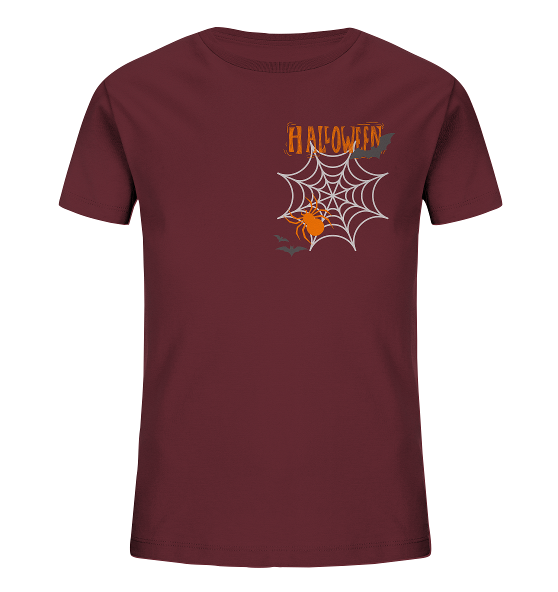 Halloween Shirt, Boo Halloween, Herbst T-Shirt, Kürbis Gesichter Shirt, Halloween Outfit, Spinnenetz, Halloween Kostüm  - Kids Organic Shirt