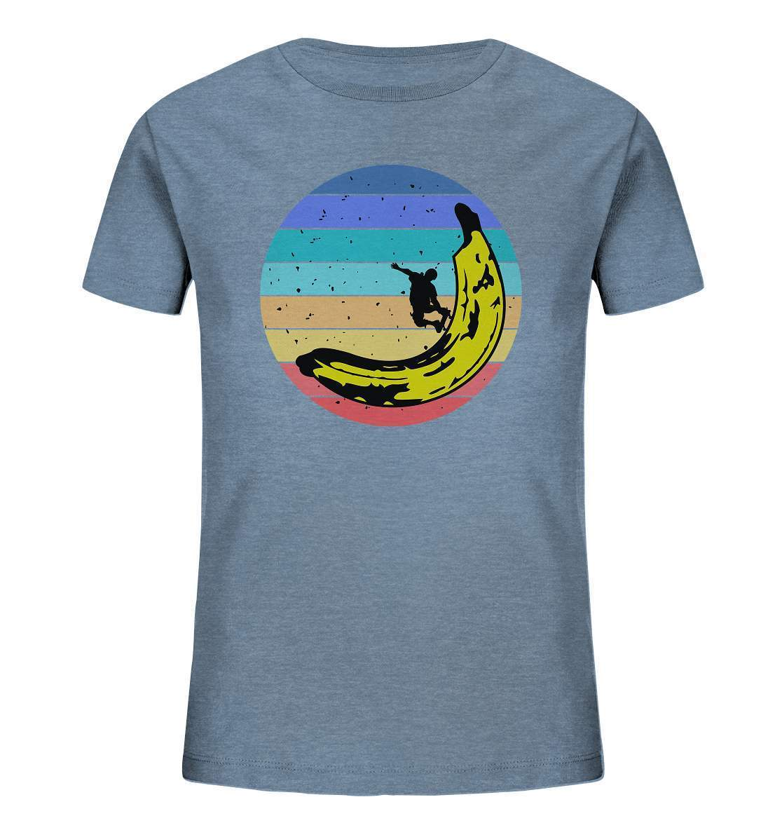 Vintage Style - Bananen Halfpipe - Kids Organic Shirt-Banane,Geburtstagsgeschenk,Geschenkidee,Longboard,Retro,Skateboard,Skateboarding,Stuntboard,trendy,Vintage