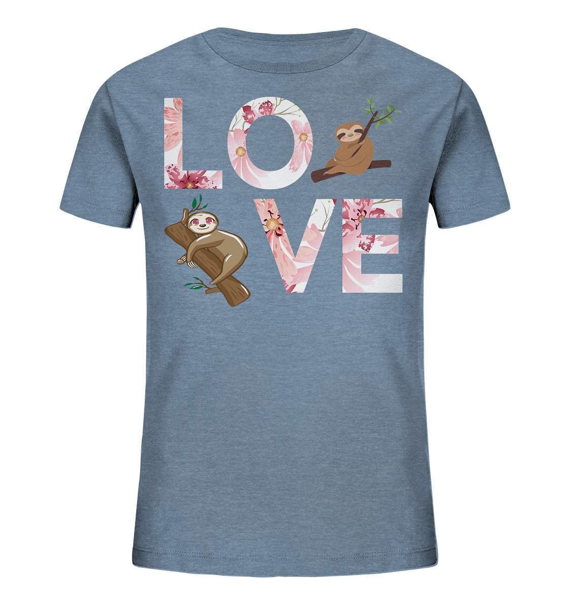 Faultier LOVE - Kids Organic Shirt-3 finger faultier,3 zehen faultier,das faultier,ein faultier,faul,Faultier,faultier shirt,faultier t shirt damen,faultierfarm,faultiermotiv,LOVE,riesenfaultier,t-shirt mit faultier