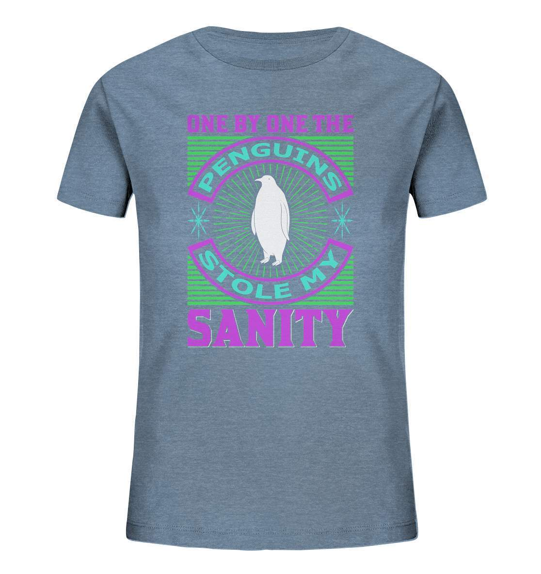 Pinguin One by One the Penguins stole my Sanity - Kids Organic Shirt-bild pinguin,humboldt pinguin,One by One the Penguins stole my Sanity,pinguin,Pinguin Bild,pinguin clipart,pinguin comic,pinguin druck,pinguin shirt,pinguin t-shirt,plitsch platsch pinguin