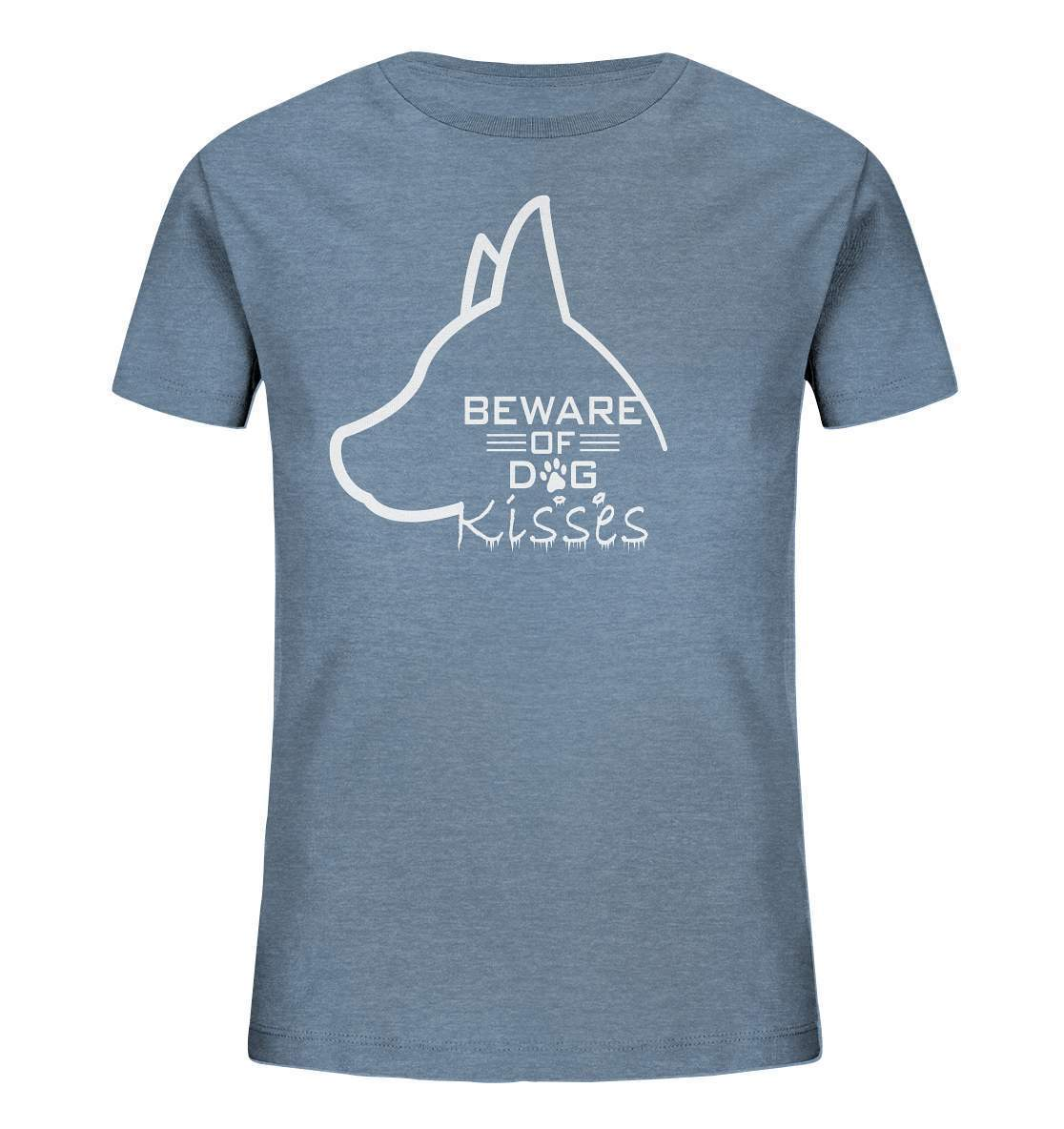 Achtung Hundeküsse - Lustiges Hunde - Kids Organic Shirt-auf den hund gekommen,dog,freude,geburtstgasgeschenk,Geschenk,geschenkidee,humor,hund,hundebesitzer,hundefan,hundehalter,hundeliebhaber,hundeshirt,spaß