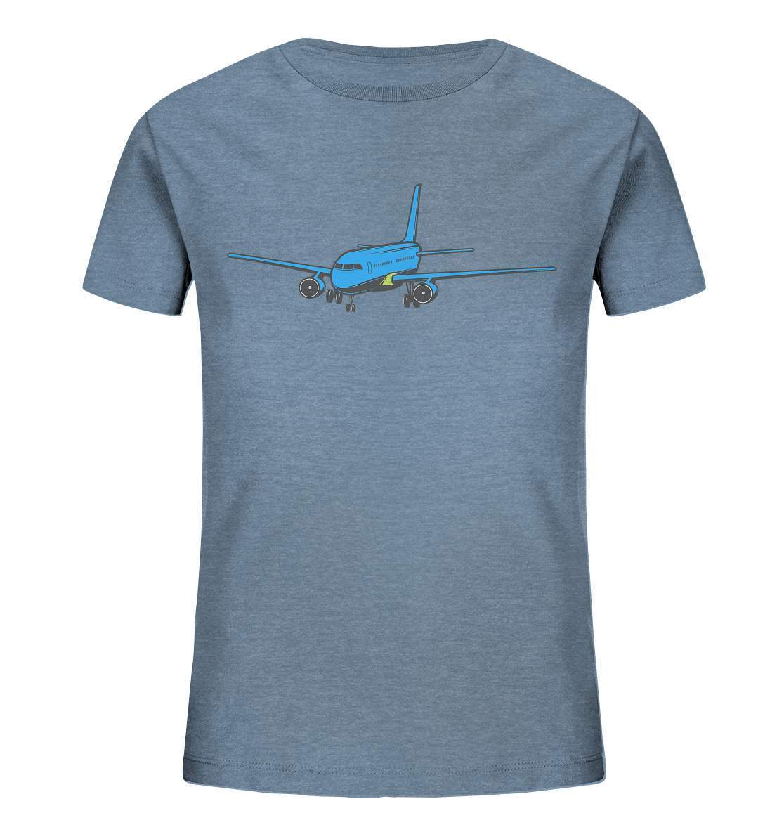 Passagierflugzeug für Fliegerfreunde - Kids Organic Shirt-flieger,flieger geschenk,flieger t-shirt,flugzeug t-Shirt,funshirt,geschenkidee,kinder flugzeug shirt,kleiner pilot,modellflieger,modellflugzeug,passagierflugzeug,piloten shirt,t-shirt mit flugzeug