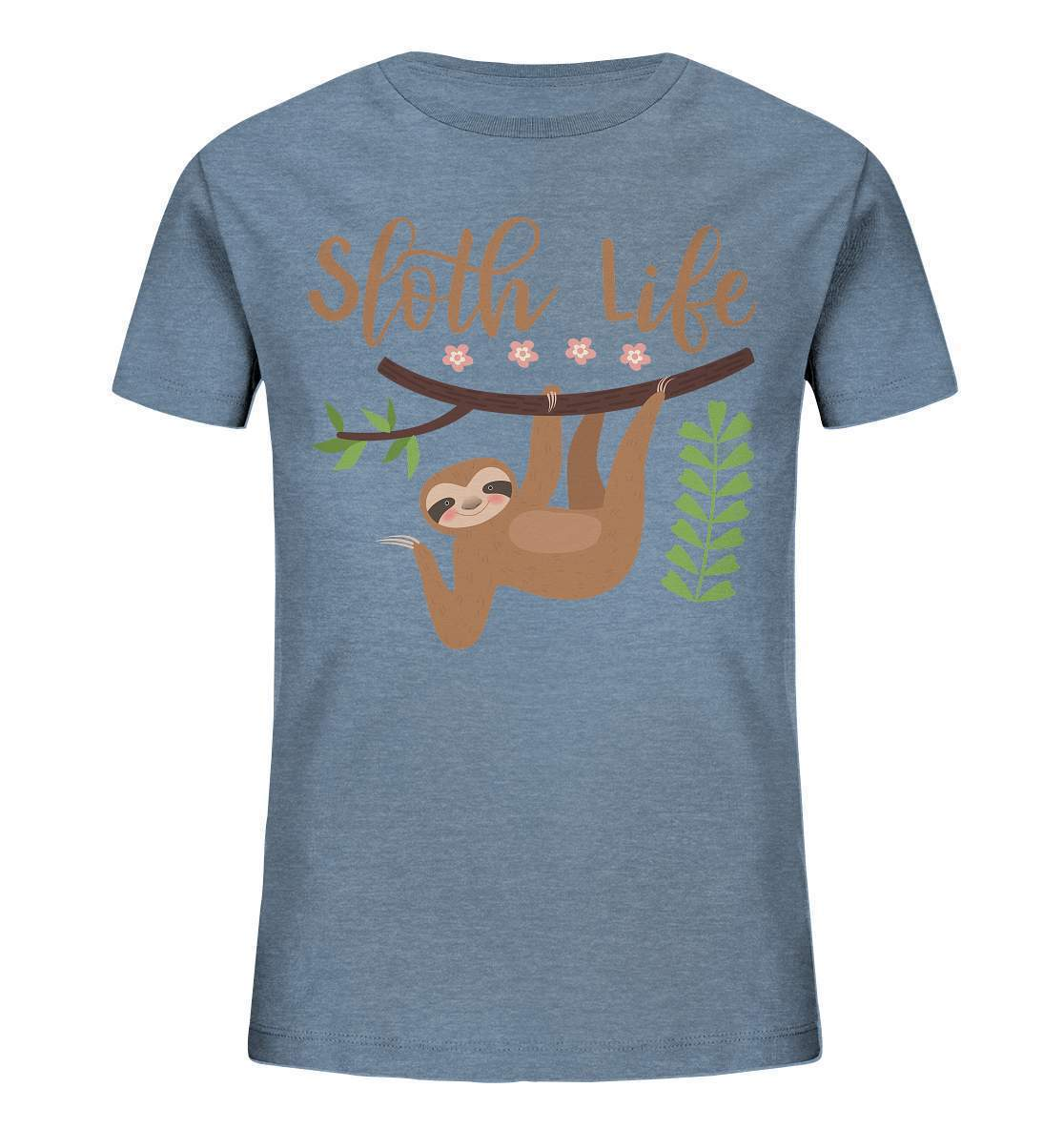 Faultier Sloth Life - Kids Organic Shirt-3 finger faultier,3 zehen faultier,das faultier,ein faultier,faul,Faultier,faultier shirt,faultier t shirt damen,faultierfarm,faultiermotiv,riesenfaultier,Sloth Life,t-shirt mit faultier