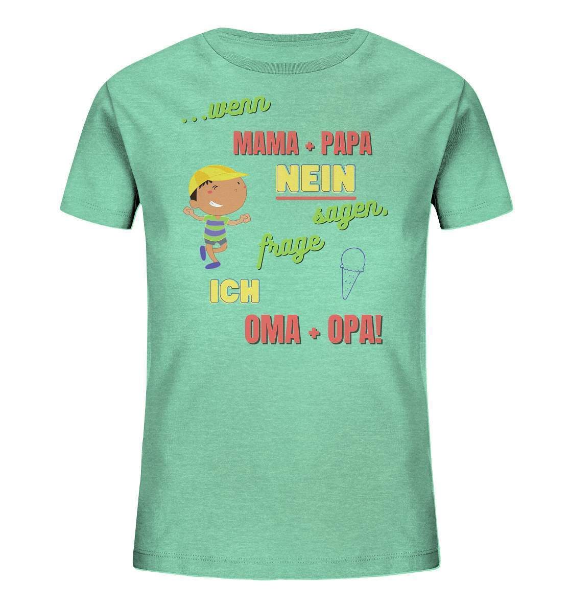 Fun-Outfit "...wenn Mama + Papa nein sagen..." - Kids Organic Shirt-baby shirt,erstes funshirt,freche mädchen,fun,funshirt,geschenk,geschenk zur geburt,geschenkidee,liebe,mama,mamas liebling,mutter,mädchen outfit,mädchen shirt,nein,oma,omashirt,opa,opashirt,papa,papas liebling,rabauken shirt,spaß,spaßmacher,süßer fratz