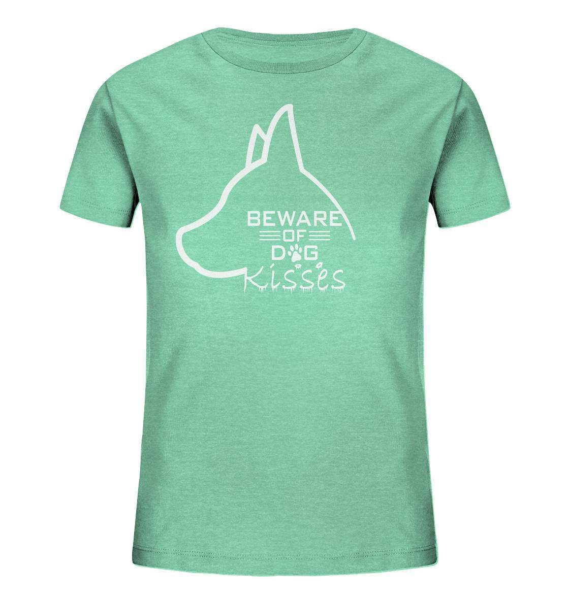 Achtung Hundeküsse - Lustiges Hunde - Kids Organic Shirt-auf den hund gekommen,dog,freude,geburtstgasgeschenk,Geschenk,geschenkidee,humor,hund,hundebesitzer,hundefan,hundehalter,hundeliebhaber,hundeshirt,spaß