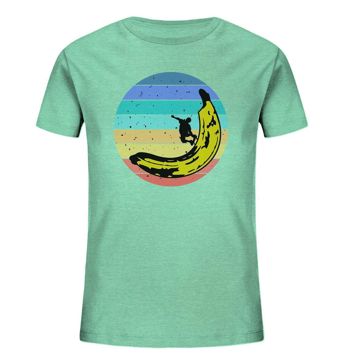 Vintage Style - Bananen Halfpipe - Kids Organic Shirt-Banane,Geburtstagsgeschenk,Geschenkidee,Longboard,Retro,Skateboard,Skateboarding,Stuntboard,trendy,Vintage