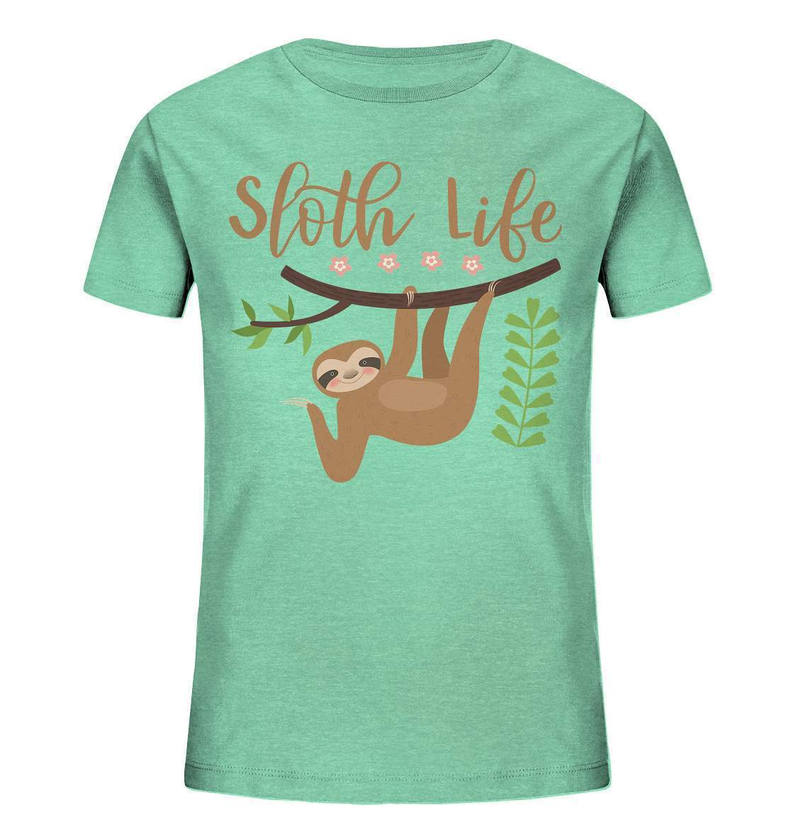 Faultier Sloth Life - Kids Organic Shirt-3 finger faultier,3 zehen faultier,das faultier,ein faultier,faul,Faultier,faultier shirt,faultier t shirt damen,faultierfarm,faultiermotiv,riesenfaultier,Sloth Life,t-shirt mit faultier