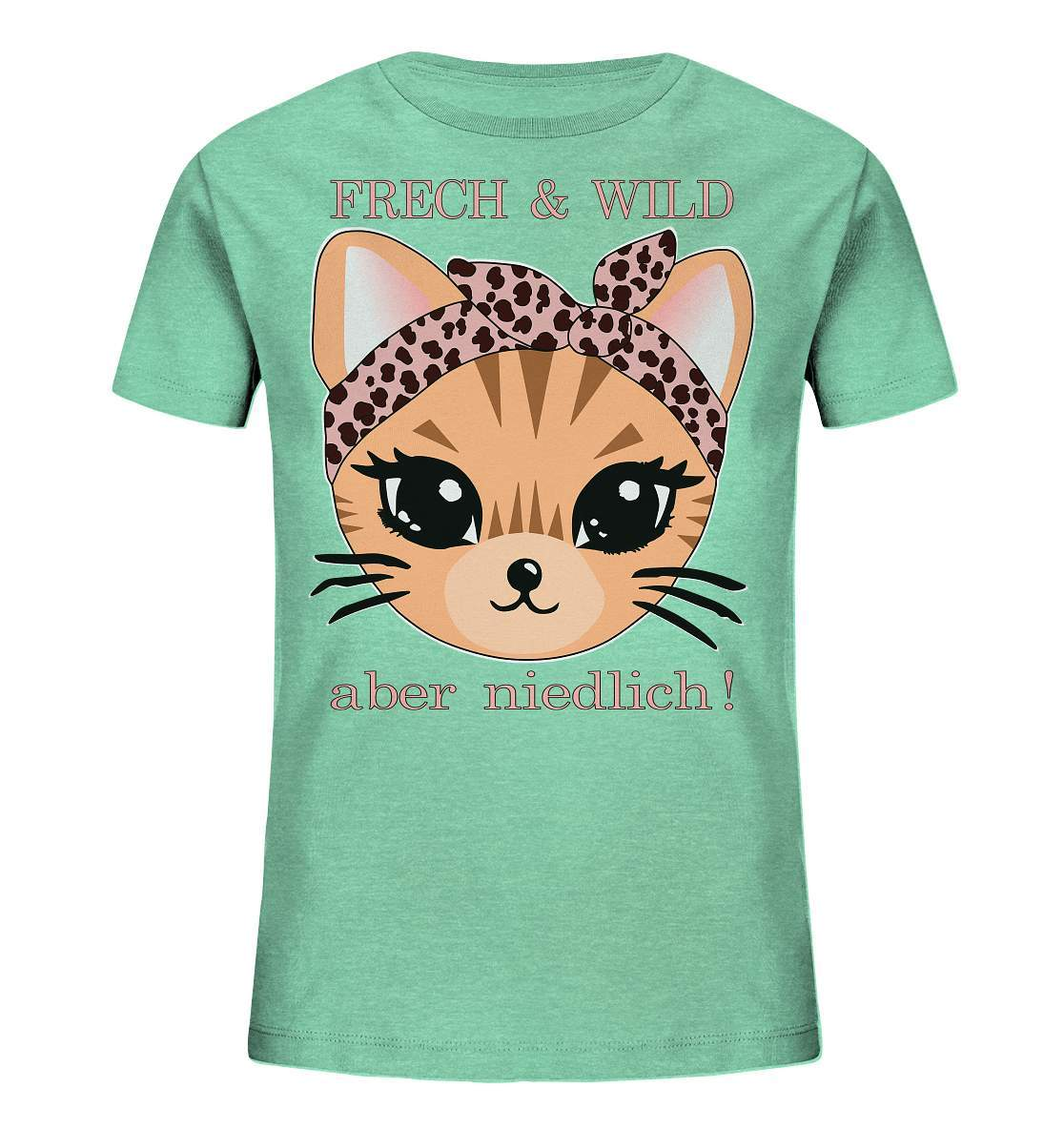 Katze Frech und wild, aber niedlich - Kids Organic Shirt-auf die Katze gekommen,cat,freche katze,freude,geburtstgasgeschenk,geschenkidee,humor,Katze,katzenbild,katzenfan,katzenliebhaber,Katzenmotiv,spaß