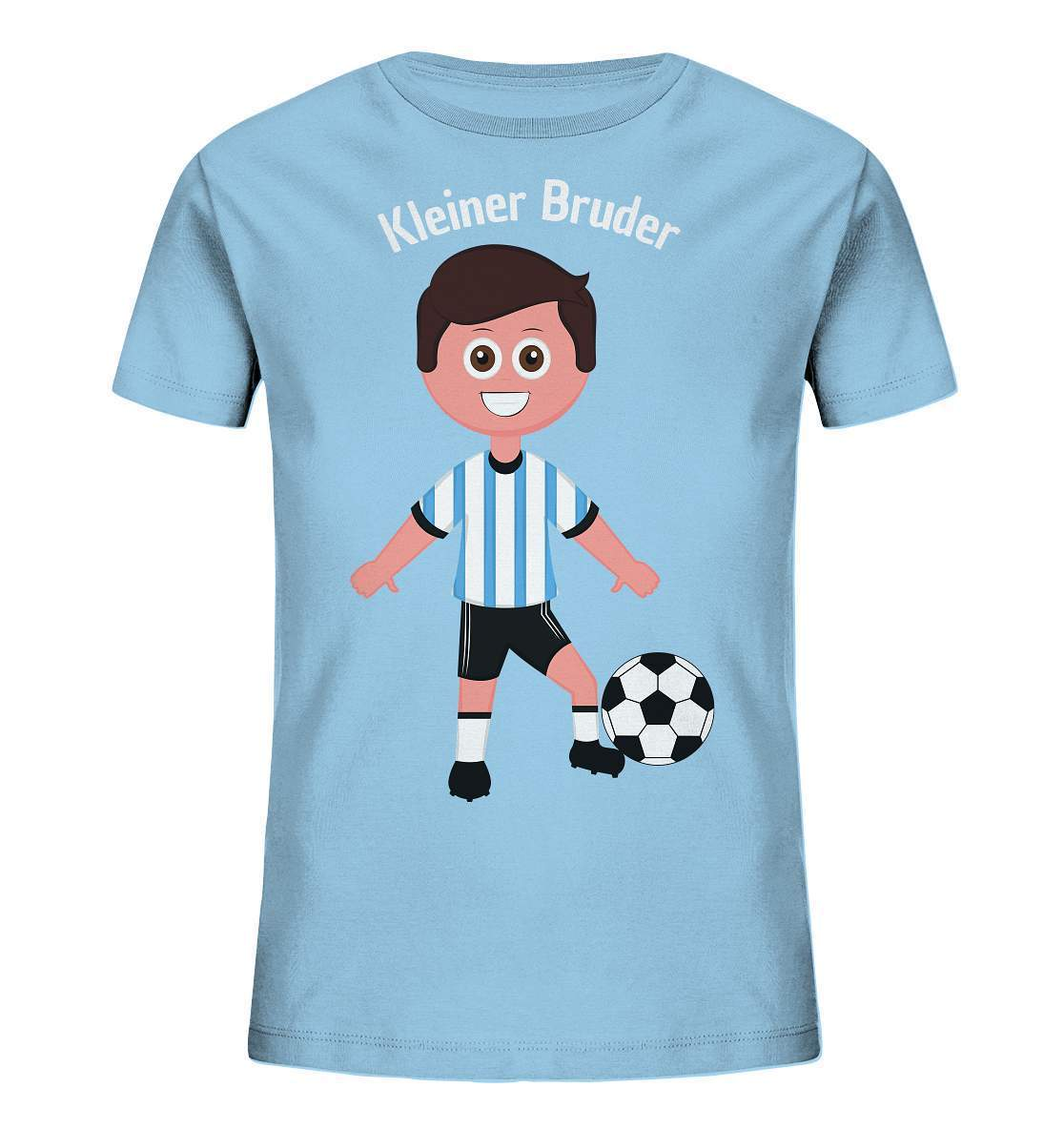 Kleiner Bruder Fußball - Kids Organic Shirt-bruder geschwister,brüder,fußballer,geschenkidee,geschwister outfit,geschwisterliebe,Kleiner bruder,liebe,sohn,stolzer bruder,toddler