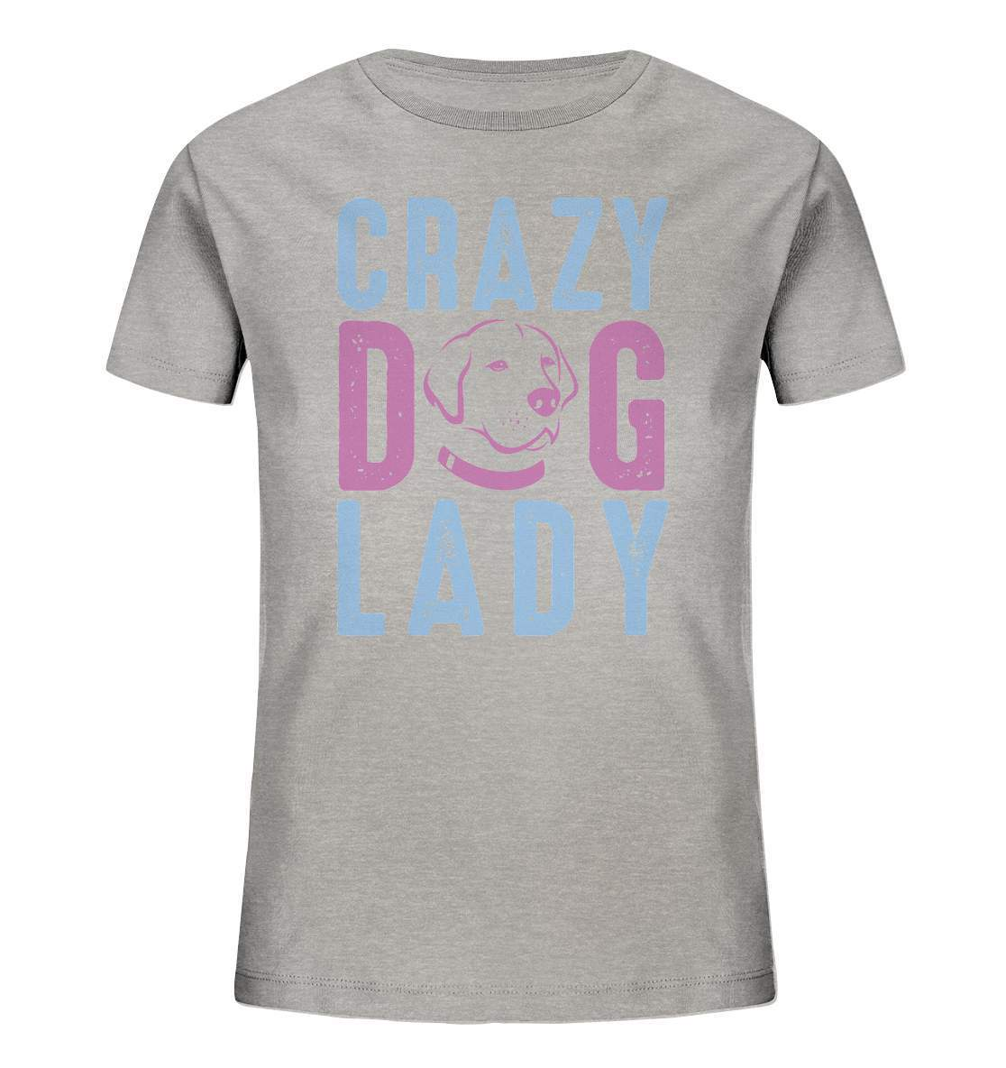 Hunde Liebhaberin Crazy Dog Lady - Kids Organic Shirt-auf den hund gekommen,Crazy Dog Lady,dog,geburtstgasgeschenk,geschenkidee,humor,hund,hundebesitzer,hundefan,hundehalter,hundeliebhaber,hundeshirt,spaß