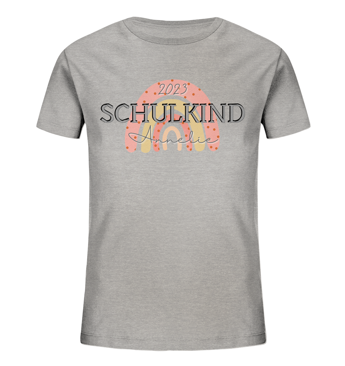 Schulkind T-Shirt Regenbogen zur Einschulung 2023 | Geschenk zur Einschulung & erster Schultag | T-Shirt 1. Klasse | Schulkind 2023 Shirt