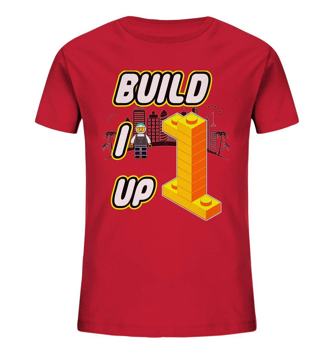 Bausteine Lego Build it up - Kids Organic Shirt-build it up,Duplo,Geburtstag,Geschenkidee,jungen,Klemmbausteine,Lego,lego bauen,Legofigur,mädchen,Stapelsteine,unisex