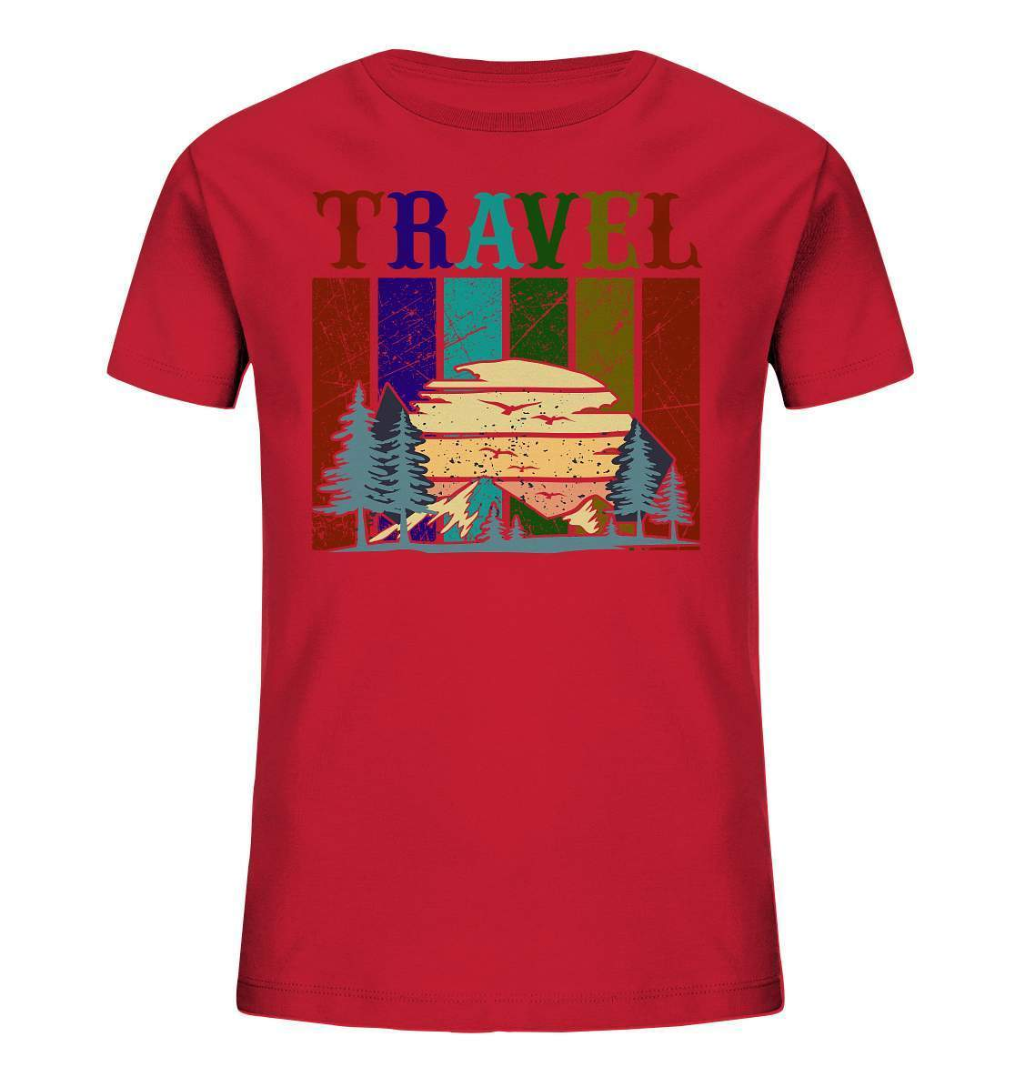 Reiselust Travel Motiv - Kids Organic Shirt-Abenteuer,berge,camper,camping,norwegen,Reiselust Travel Motiv,Reisen,strand,Vanlife,vanlifer,vanliver,wohnmobil,wohnwagen