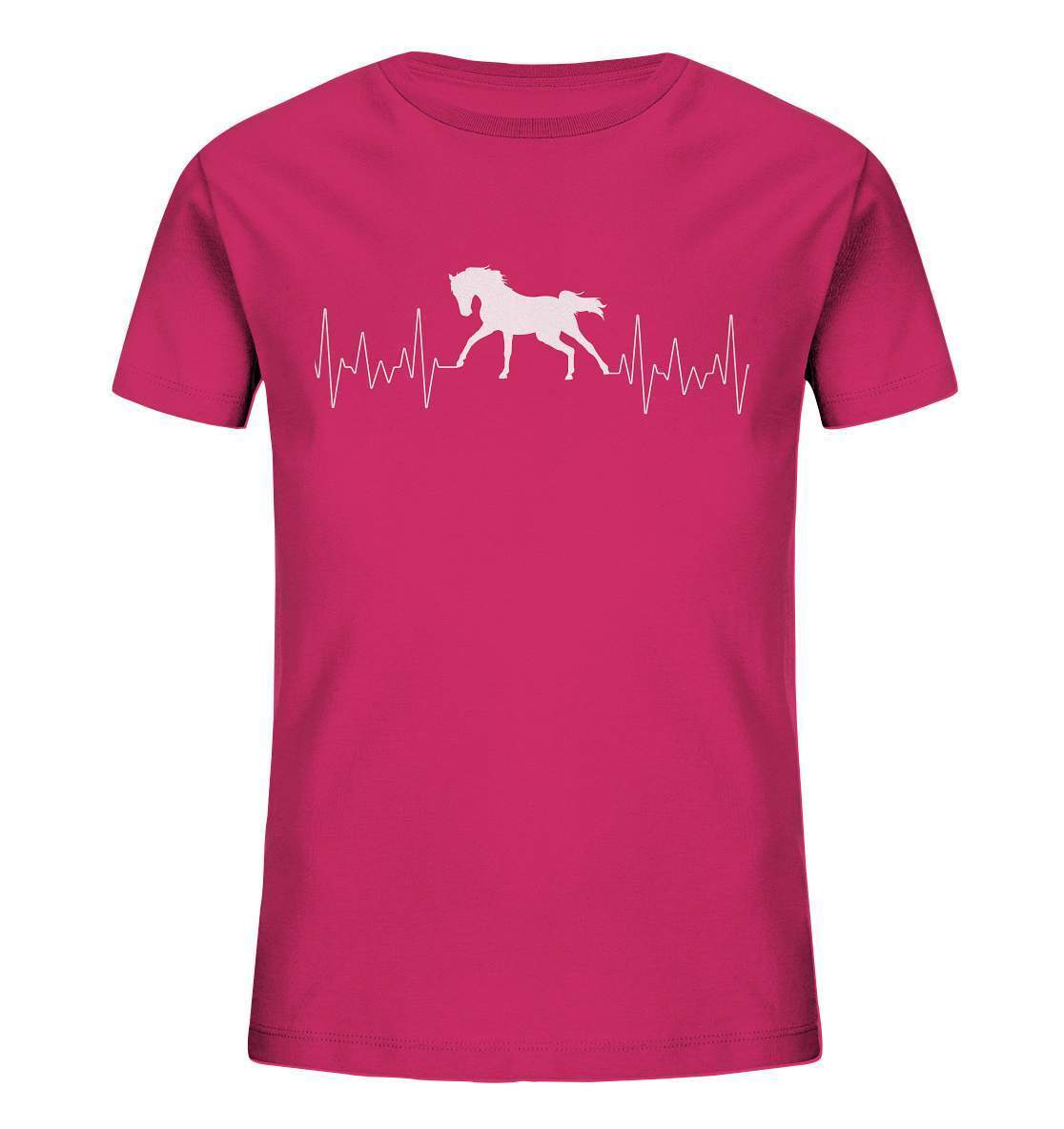 Herzschlag Pferd Liebe Frequenz Puls Liebhaber Reiter Herz - Kids Organic Shirt-dressur,dressurreiter,fohlen,hengst,Herz,Herzschlag,hufeisen,pferd,pferde,pferdesport,pferdesprüche,pony,ponyhof,quarterhorse,reiter,reitersprüche,reitsport,ross,sattel,sliding stop,sportpferde,springreiten,stute,westernpferd,westernreiten