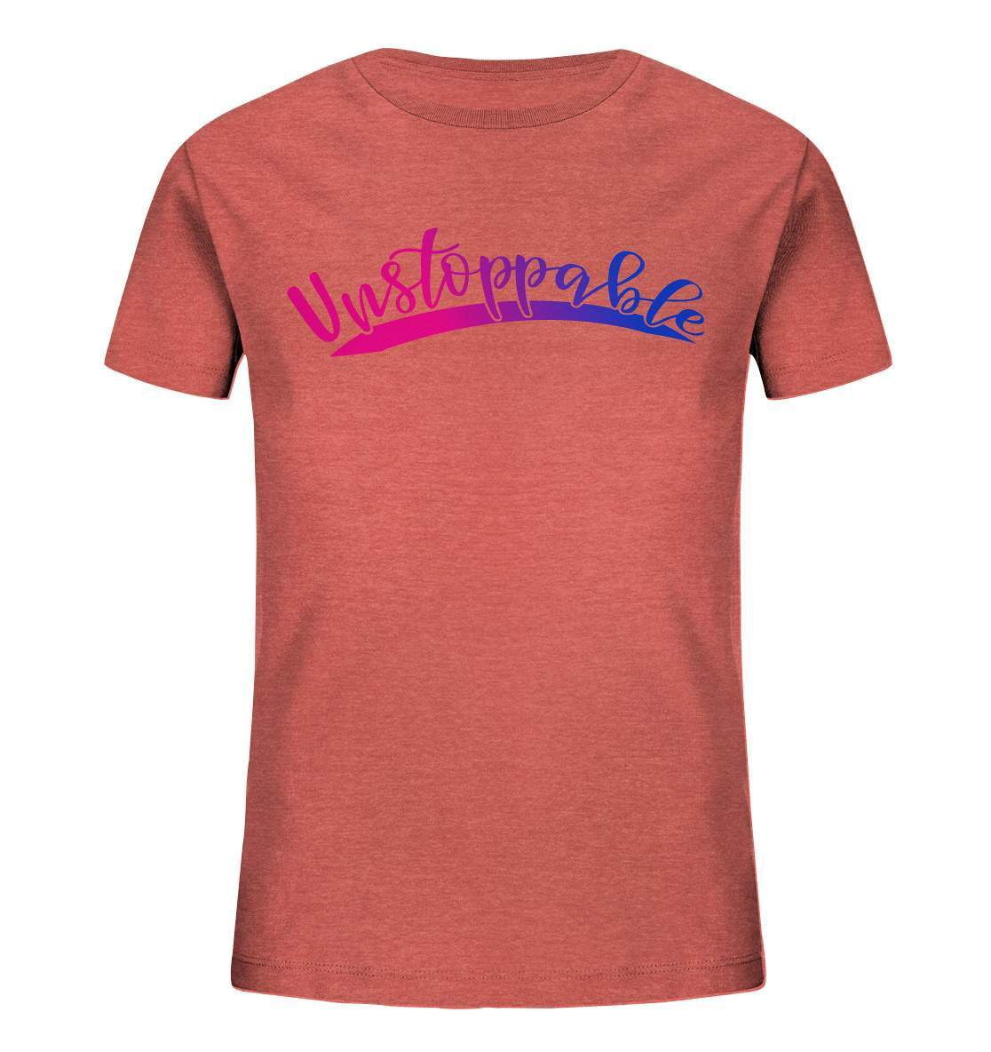 Unstoppable nicht zu stoppen - Kids Organic Shirt-dran bleiben,durchhalten,kampf,kämpfer,motivation,nicht zu stoppen,niemals augeben,stark bleiben,stark sein,stätke,tapferheit,unaufhaltbar,unstoppable