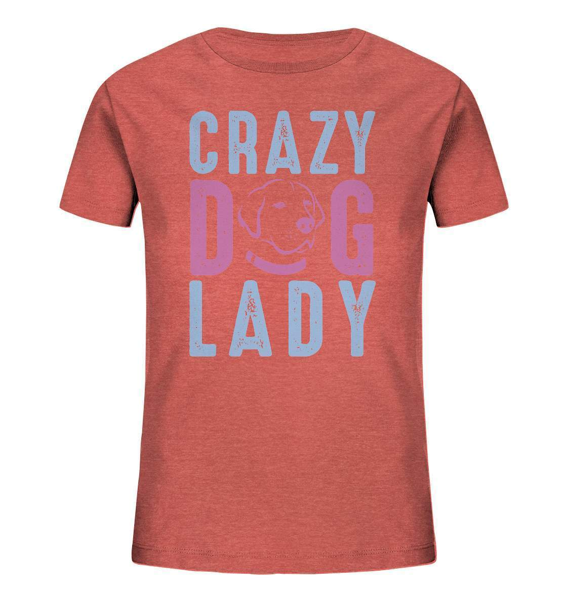 Hunde Liebhaberin Crazy Dog Lady - Kids Organic Shirt-auf den hund gekommen,Crazy Dog Lady,dog,geburtstgasgeschenk,geschenkidee,humor,hund,hundebesitzer,hundefan,hundehalter,hundeliebhaber,hundeshirt,spaß