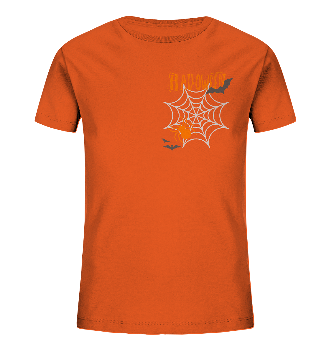 Halloween Shirt, Boo Halloween, Herbst T-Shirt, Kürbis Gesichter Shirt, Halloween Outfit, Spinnenetz, Halloween Kostüm  - Kids Organic Shirt