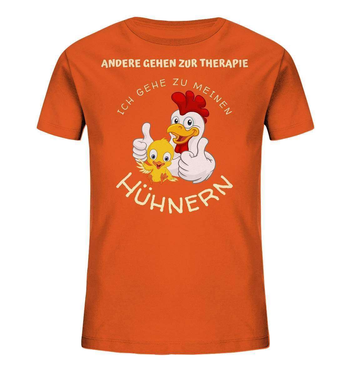 Hühner - Therapie  Lustiges Landwirt Geflügel Bauer - Kids Organic Shirt-bauer,geflügel,geflügelverein,geschenk,geschenkidee,hahn,hobbyzucht,hobbyzüchter,hunh,hähnchen,hähne,hühnchen,hühner,hühnerfarm,hühnerstall,hühnerzüchter,landwirt,verrücktes Huhn