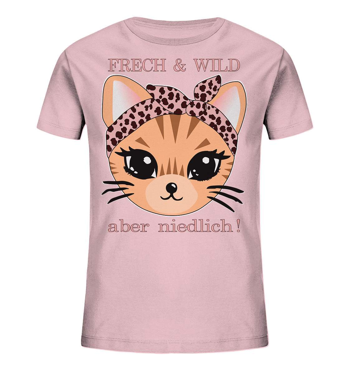 Katze Frech und wild, aber niedlich - Kids Organic Shirt-auf die Katze gekommen,cat,freche katze,freude,geburtstgasgeschenk,geschenkidee,humor,Katze,katzenbild,katzenfan,katzenliebhaber,Katzenmotiv,spaß