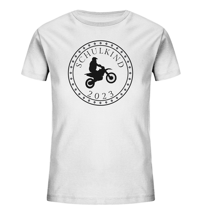 Schulkind T-Shirt Motocross zur Einschulung 2023 | Geschenk zur Einschulung & erster Schultag | T-Shirt 1. Klasse | Schulkind 2023 Shirt - Kids Organic Shirt