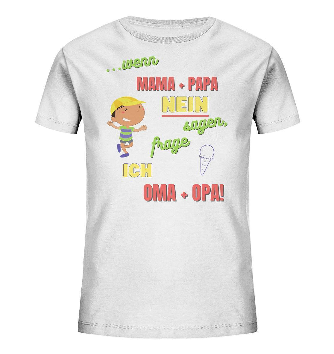 Fun-Outfit "...wenn Mama + Papa nein sagen..." - Kids Organic Shirt-baby shirt,erstes funshirt,freche mädchen,fun,funshirt,geschenk,geschenk zur geburt,geschenkidee,liebe,mama,mamas liebling,mutter,mädchen outfit,mädchen shirt,nein,oma,omashirt,opa,opashirt,papa,papas liebling,rabauken shirt,spaß,spaßmacher,süßer fratz