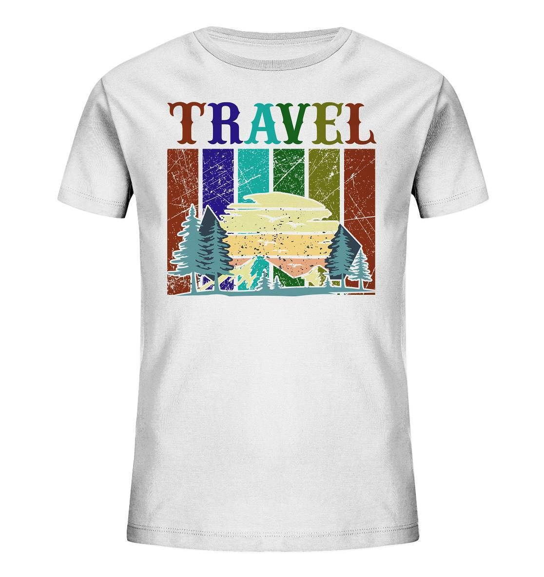 Reiselust Travel Motiv - Kids Organic Shirt-Abenteuer,berge,camper,camping,norwegen,Reiselust Travel Motiv,Reisen,strand,Vanlife,vanlifer,vanliver,wohnmobil,wohnwagen