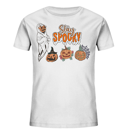 Kürbis Shirt, Halloween Shirt, Herbst T-Shirt, Kürbis Gesichter Shirt, Halloween Outfit, Stay Spooky, Halloween Kostüm  - Kids Organic Shirt