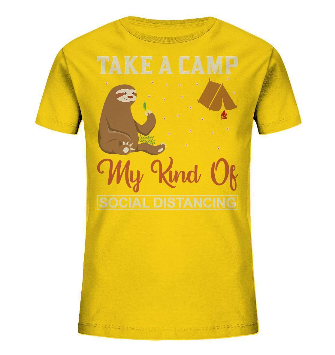 Faultier Take a camp my kind of social distancing - Kids Organic Shirt-3 finger faultier,3 zehen faultier,das faultier,ein faultier,faul,Faultier,faultier shirt,faultier t shirt damen,faultierfarm,faultiermotiv,riesenfaultier,t-shirt mit faultier,Take a camp social distancing