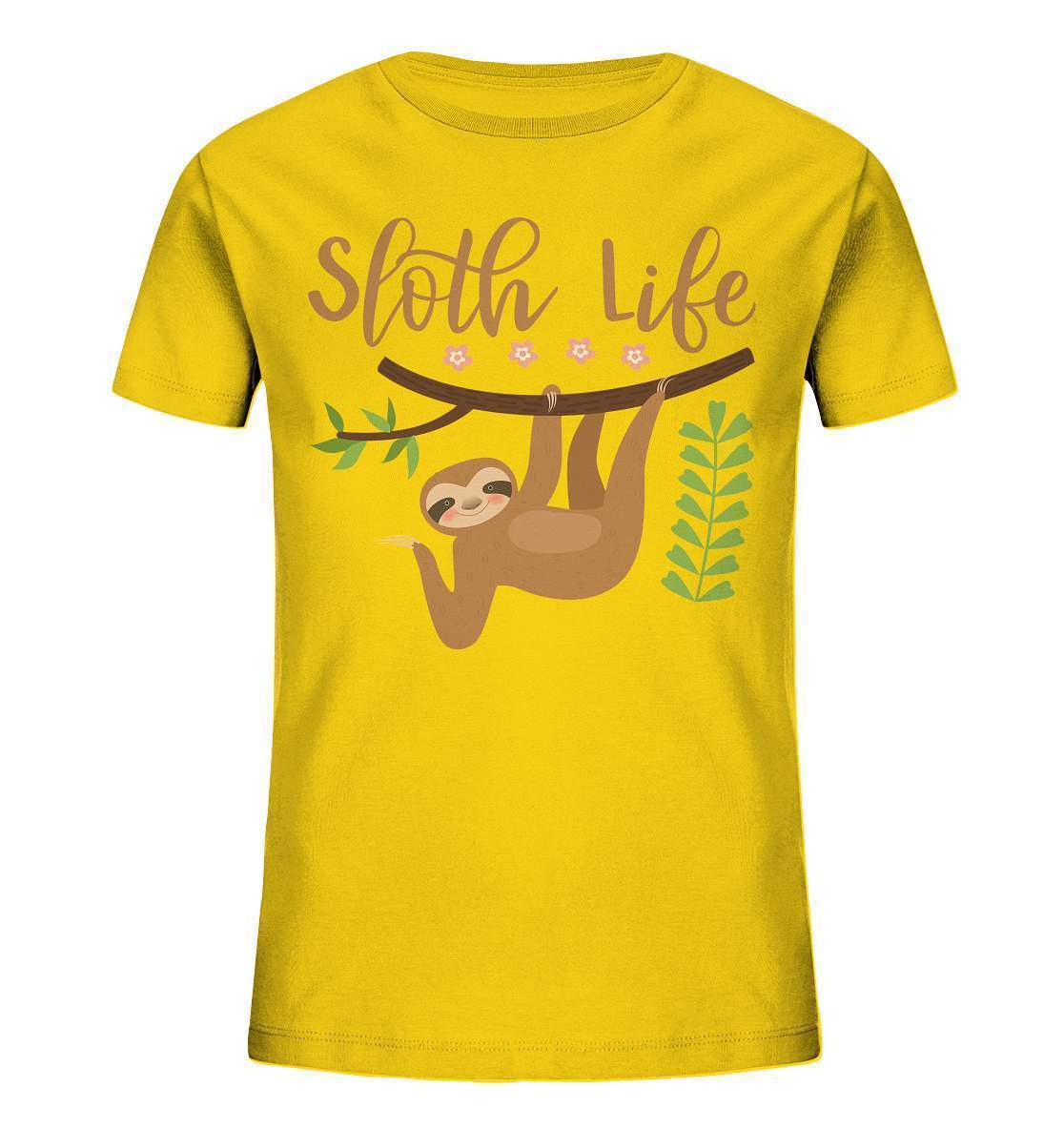 Faultier Sloth Life - Kids Organic Shirt-3 finger faultier,3 zehen faultier,das faultier,ein faultier,faul,Faultier,faultier shirt,faultier t shirt damen,faultierfarm,faultiermotiv,riesenfaultier,Sloth Life,t-shirt mit faultier