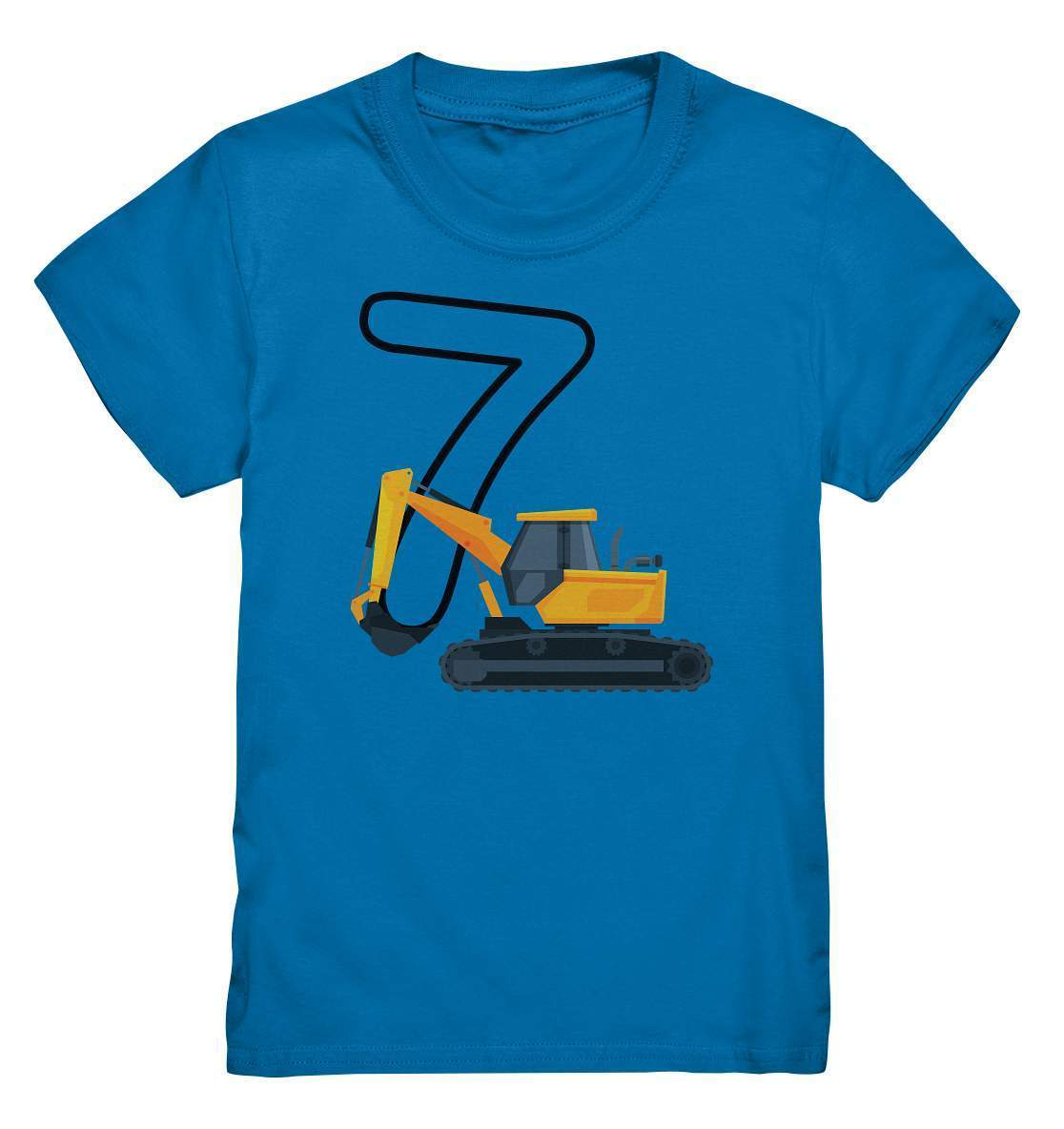 7. Geburtstag Outfit - Bagger - Kids Premium Shirt-7 Jahre,7.Geburtstag,Bagger,Bagger Geburtstag,Bagger T-Shirt,Baggerfahrer,geburtstag,geburtstagsgeschenk,geburtstagsoutfit,Geburtstagsshirt,Geschenk,geschenkidee,jungen,Kettenbagger,kind,Kindergeburtstag,mädchen,perfekte grafik,sieben Jahre alt,siebenjährig,siebenter Geburtstag,wunderschönes Design