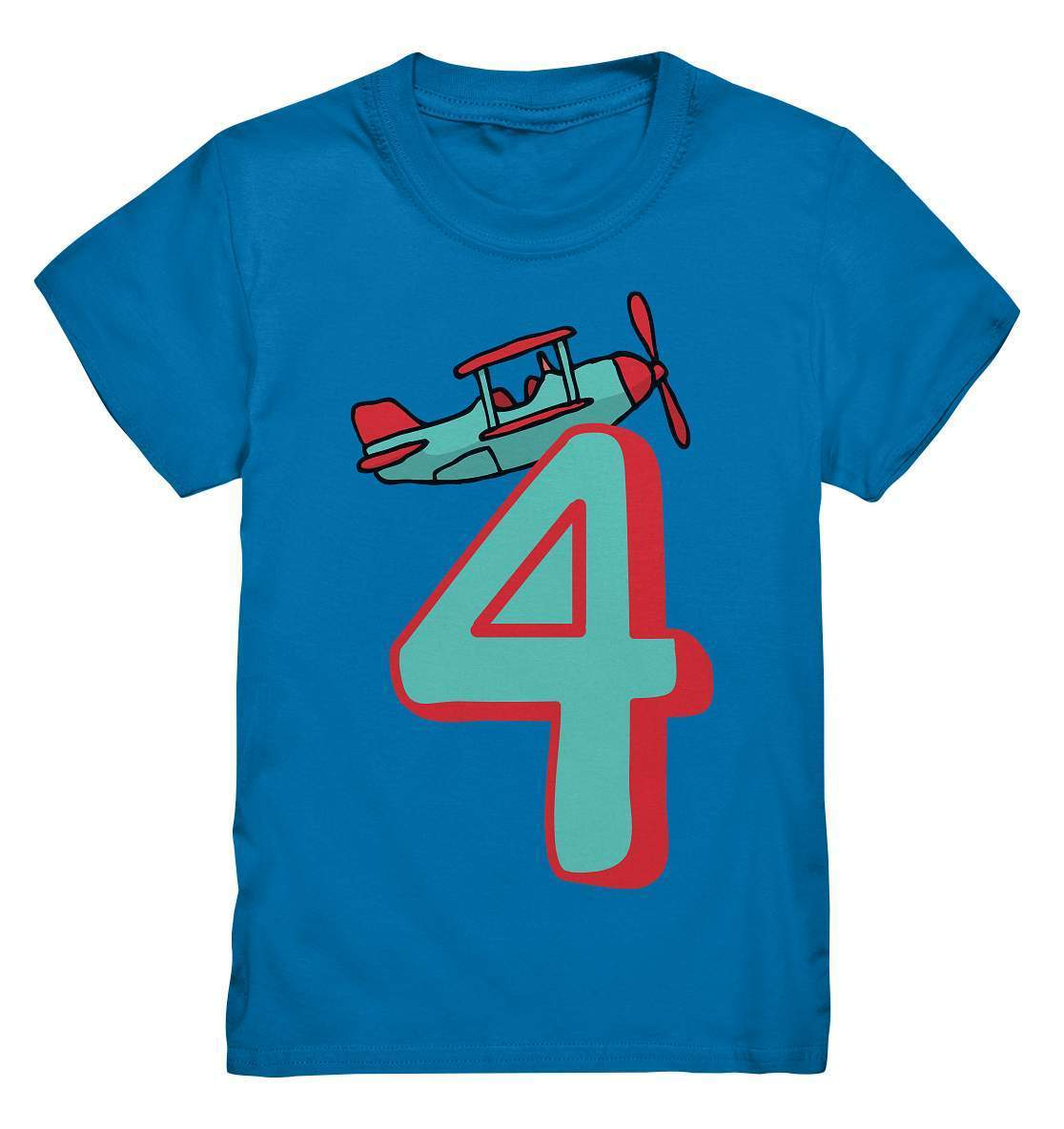 4. Geburtstag Outfit - Flugzeug - Kids Premium Shirt-4 Jahre,4.Geburtstag,flieger,Flugzeug,flugzeugfan,flugzeugshirt,geburtstag,geburtstagsgeschenk,geburtstagsoutfit,Geburtstagsshirt,Geschenk,geschenkidee,jungen,Kindergeburtstag,kleinkind,modellflugzeug,mädchen,perfekte grafik,trendy,unisex,vier Jahre alt,vierjährig,vierter Geburtstag,wunderschönes Design