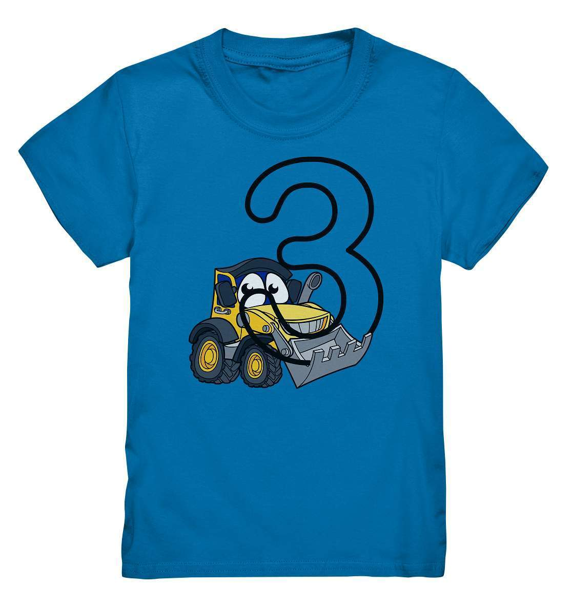 3. Geburtstag Outfit - Bagger - Kids Premium Shirt-3 Jahre,3.Geburtstag,Bagger,Bagger Geburtstag,Bagger T-Shirt,Baggerfahrer,drei Jahre alt,dreijährig,dritter Geburtstag,geburtstag,geburtstagsgeschenk,geburtstagsoutfit,Geburtstagsshirt,Geschenk,geschenkidee,jungen,Kindergeburtstag,kleinkind,mädchen,perfekte grafik,Radlader,trendy,unisex,wunderschönes Design