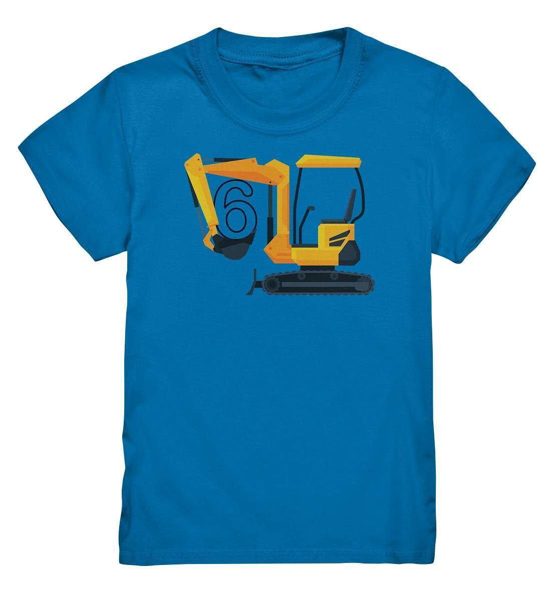 6. Geburtstag Outfit - Bagger - Kids Premium Shirt-6 Jahre,6.Geburtstag,Bagger,Bagger Geburtstag,Bagger T-Shirt,Baggerfahrer,geburtstag,geburtstagsgeschenk,geburtstagsoutfit,Geburtstagsshirt,Geschenk,geschenkidee,jungen,kind,Kindergeburtstag,Minibagger,mädchen,perfekte grafik,sechs Jahre alt,sechsjährig,sechster Geburtstag,wunderschönes Design