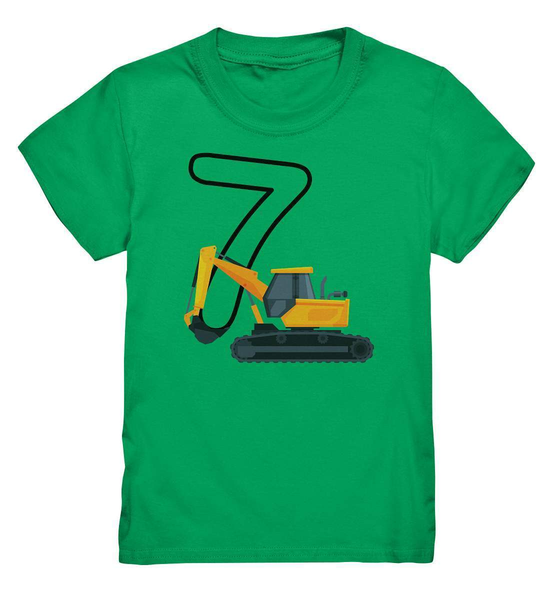 7. Geburtstag Outfit - Bagger - Kids Premium Shirt-7 Jahre,7.Geburtstag,Bagger,Bagger Geburtstag,Bagger T-Shirt,Baggerfahrer,geburtstag,geburtstagsgeschenk,geburtstagsoutfit,Geburtstagsshirt,Geschenk,geschenkidee,jungen,Kettenbagger,kind,Kindergeburtstag,mädchen,perfekte grafik,sieben Jahre alt,siebenjährig,siebenter Geburtstag,wunderschönes Design