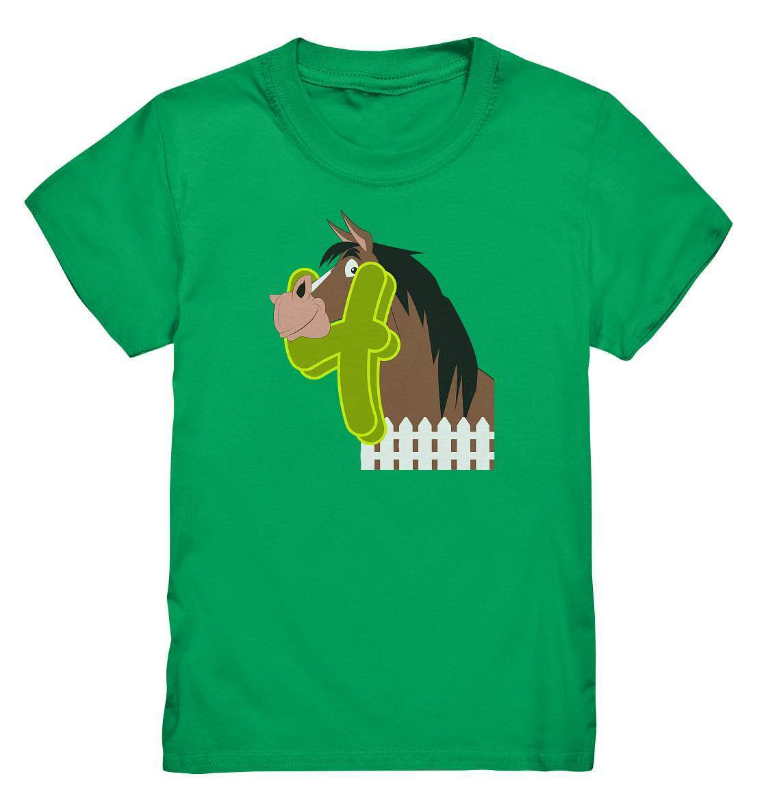 4. Geburtstag Outfit - Pferde - Kids Premium Shirt-4 Jahre,4.Geburtstag,Geburtstag,Geburtstagsgeschenk,geburtstagsoutfit,Geburtstagsshirt,Horse,Kindergeburtstag,kleinkind,Pferd,Pferde,Pferde Geburtstag,Pferdefan,Pferdenarr,Reiter,Reiterin,unisex,vier Jahre alt,vierjährig,vierter Geburtstag