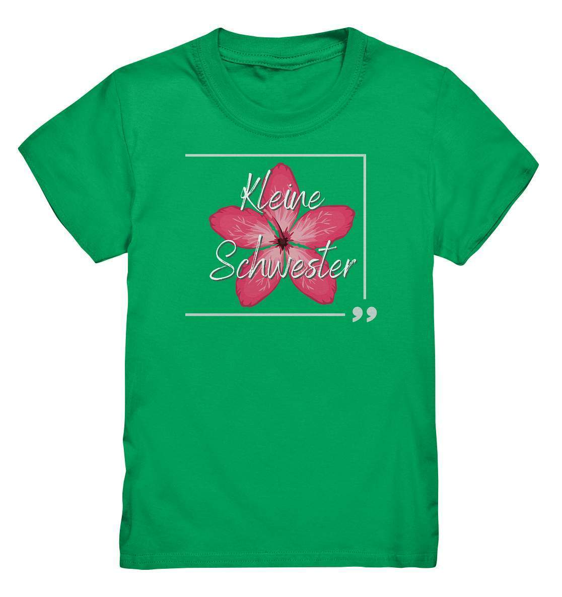 Kinder T-Shirt Geschwisterliebe - Kleine Schwester Blume - Kids Premium Shirt-blume,Geschenk,geschenkidee,geschwister,geschwisterliebe,geschwisteroutfit,hibiskus,Kleine schwester,kleinkind,liebe,lieblingsteil,lil sis,mädchen,perfekte grafik,rote blume,schwester,schwestern,Schwesternliebe,stolze schwester,trendy,wunderschönes Design