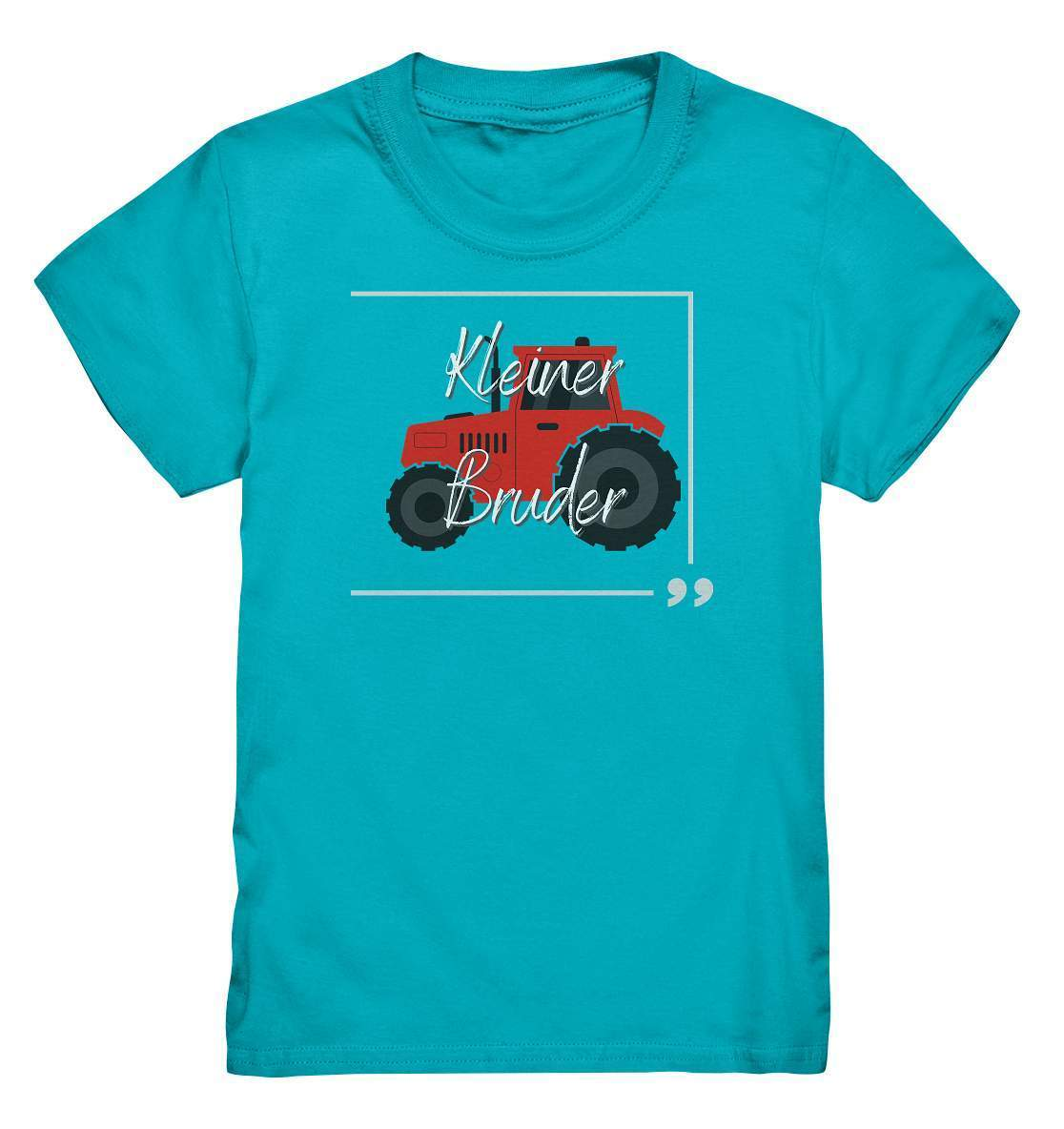 Kinder T-Shirt Geschwisterliebe - kleiner Bruder Traktor - Kids Premium Shirt-bruder,einmalig,Geschenk,geschenkidee,geschwister,geschwisterliebe,geschwisteroutfit,jungen,kleiner bruder,kleinkind,perfekte grafik,roter Traktor,Traktor entdecken,Traktoren,Traktorfan,trendy,wunderschönes Design