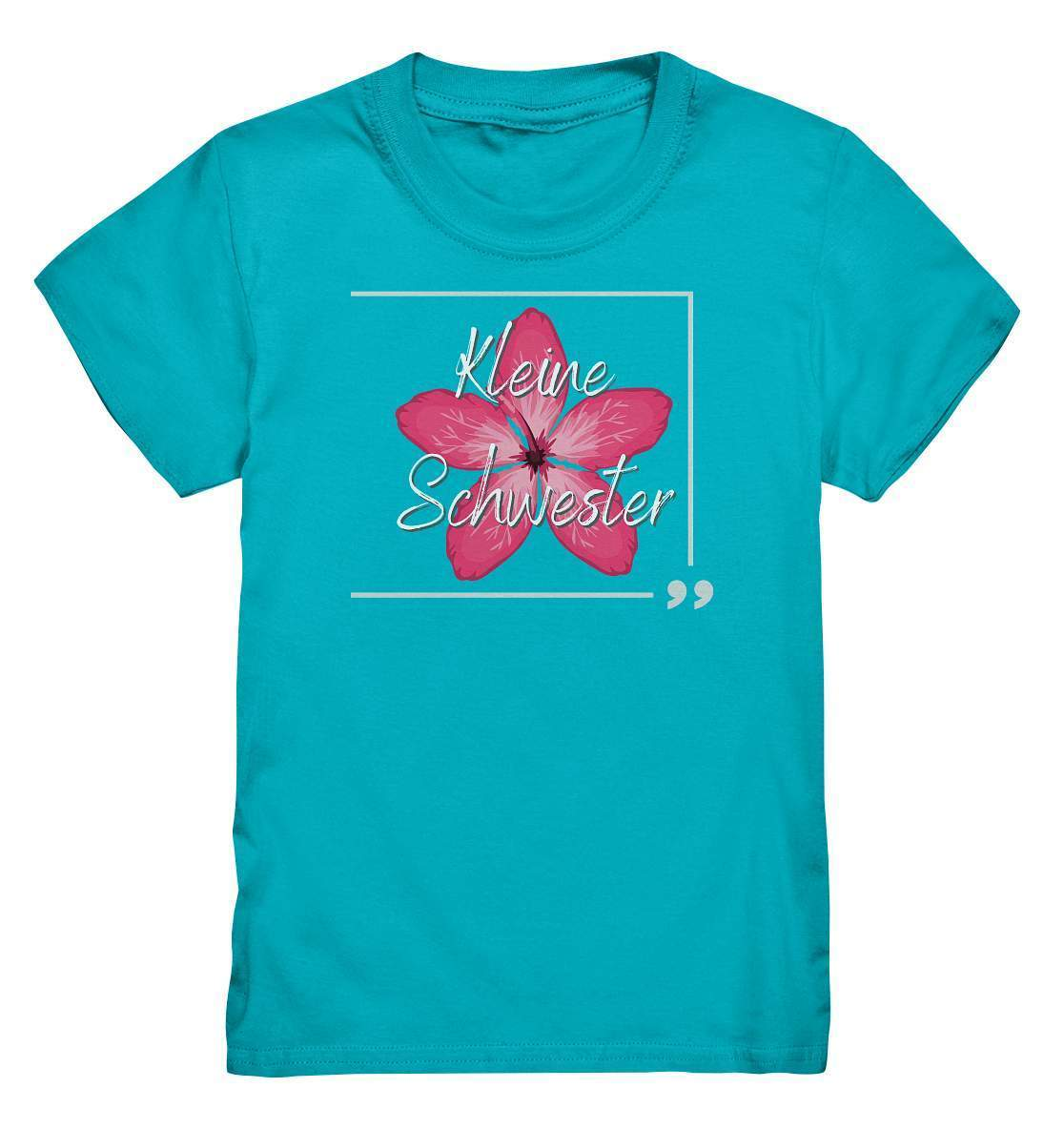 Kinder T-Shirt Geschwisterliebe - Kleine Schwester Blume - Kids Premium Shirt-blume,Geschenk,geschenkidee,geschwister,geschwisterliebe,geschwisteroutfit,hibiskus,Kleine schwester,kleinkind,liebe,lieblingsteil,lil sis,mädchen,perfekte grafik,rote blume,schwester,schwestern,Schwesternliebe,stolze schwester,trendy,wunderschönes Design