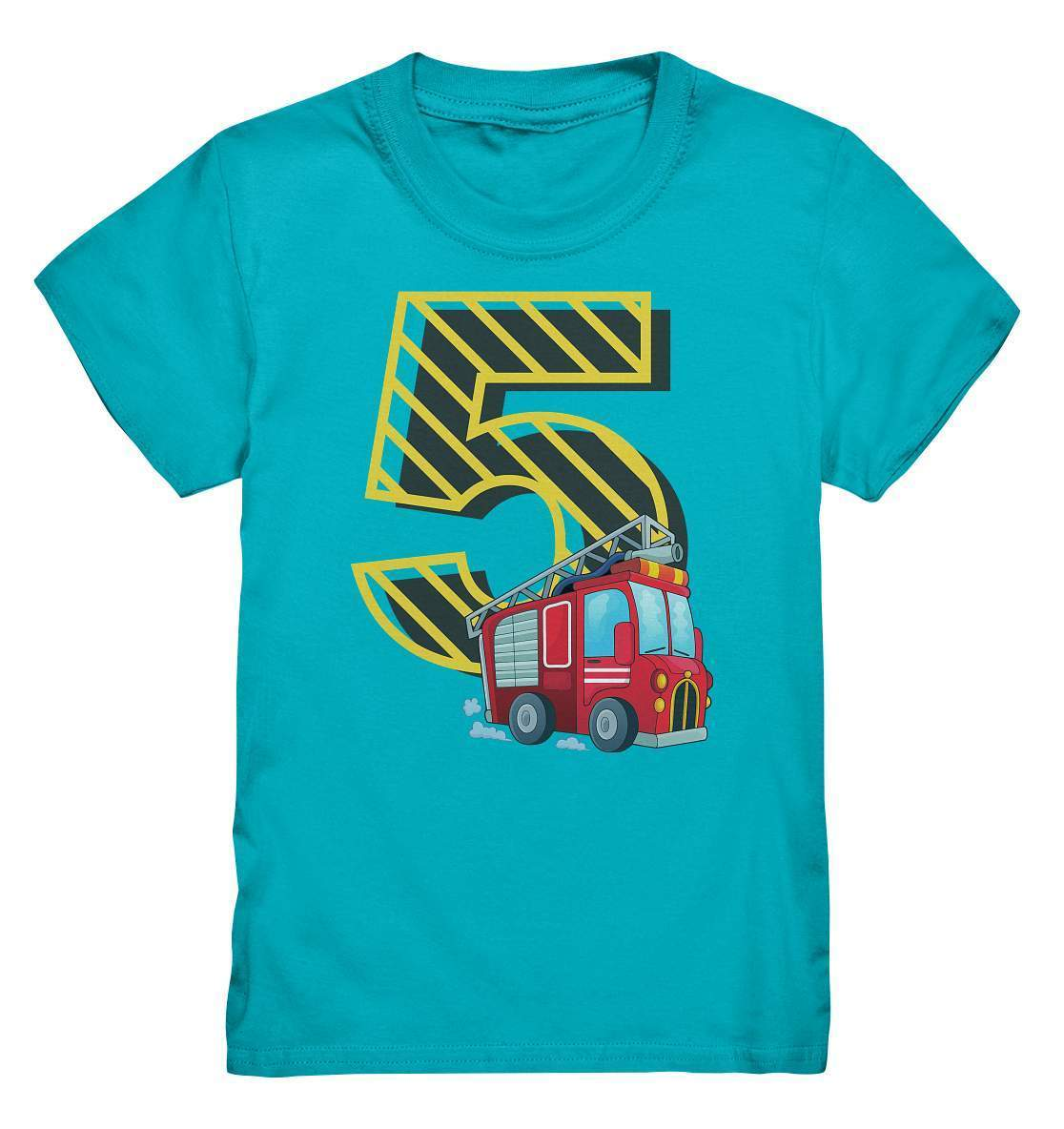 5. Geburtstag Outfit - Feuerwehr - Kids Premium Shirt-5 Jahre,5.Geburtstag,feuerwehr,feuerwehr t shirt,feuerwehrauto,feuerwehrlöschfahrzeug,feuerwehrnachwuchs,fünf Jahre alt,fünfjährig,fünfter Geburtstag,geburtstag,geburtstagsgeschenk,geburtstagsoutfit,Geschenk,geschenkidee,jungen,kind,mädchen,perfekte grafik,trendy,unisex,wunderschönes Design