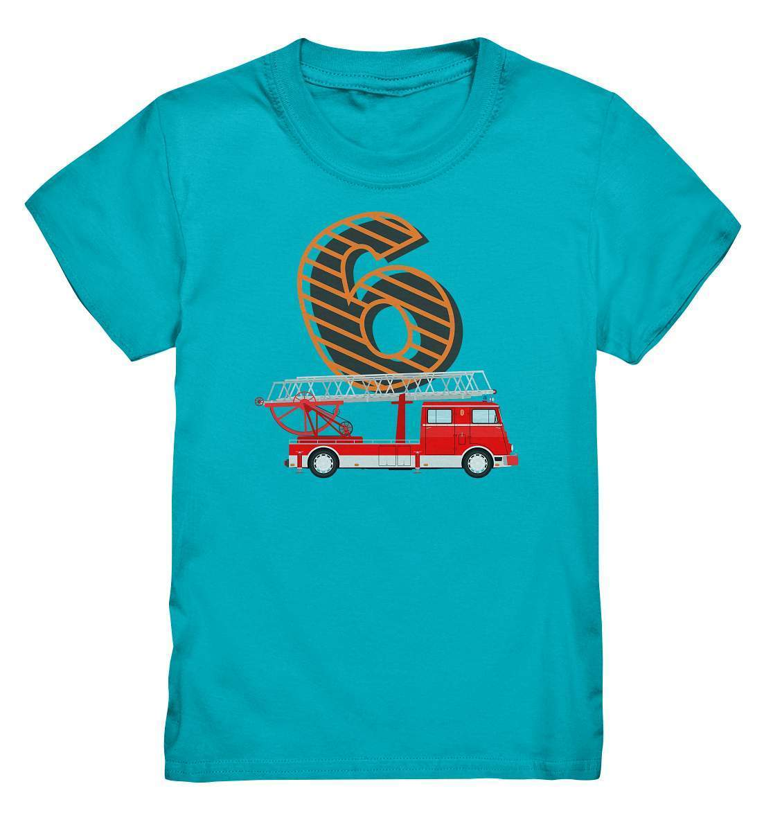 6. Geburtstag Outfit - Feuerwehr - Kids Premium Shirt-6 Jahre,6.Geburtstag,feuerwehr,feuerwehr t shirt,feuerwehrauto,feuerwehrleiter,feuerwehrnachwuchs,geburtstag,geburtstagsgeschenk,geburtstagsoutfit,Geschenk,geschenkidee,jungen,kind,mädchen,perfekte grafik,sechs Jahre alt,sechsjährig,sechster Geburtstag,trendy,unisex,wunderschönes Design