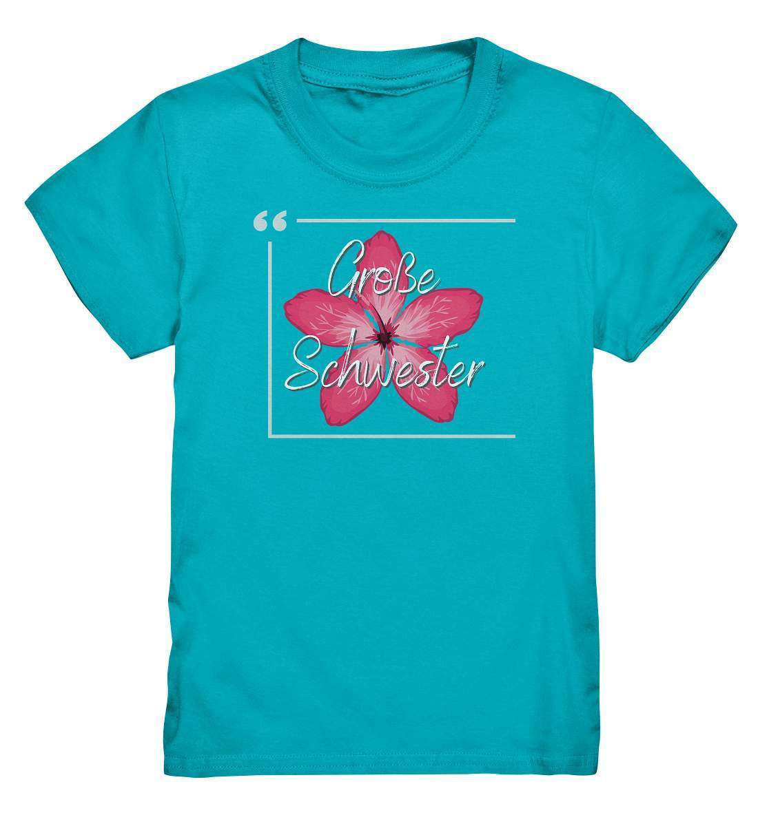 Kinder T-Shirt Geschwisterliebe - Große Schwester Blume - Kids Premium Shirt-big sis,blume,Geschenk,geschenkidee,geschwister,geschwisterliebe,geschwisteroutfit,Große schwester,hibiskus,kleinkind,liebe,lieblingsteil,mädchen,perfekte grafik,rote blume,schwester,schwestern,Schwesternliebe,stolze schwester,trendy,wunderschönes Design