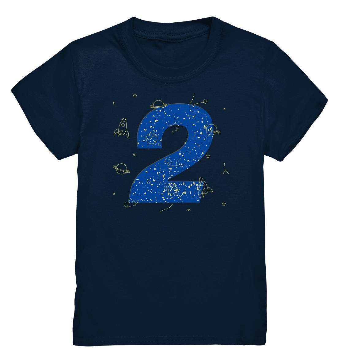 2. Geburtstag Outfit - Weltraum - Kids Premium Shirt-2 Jahre,2.Geburtstag,blauer planet,geburtstag,geburtstagsgeschenk,geburtstagsoutfit,Geschenk,geschenkidee,jungen,kleinkind,mädchen,perfekte grafik,planeten,sterne,sternzeichen,trendy,unisex,Weltall,weltallgeburtstag,Weltraum,wunderschönes Design,zwei Jahre alt,zweijährig,zweiter Geburtstag