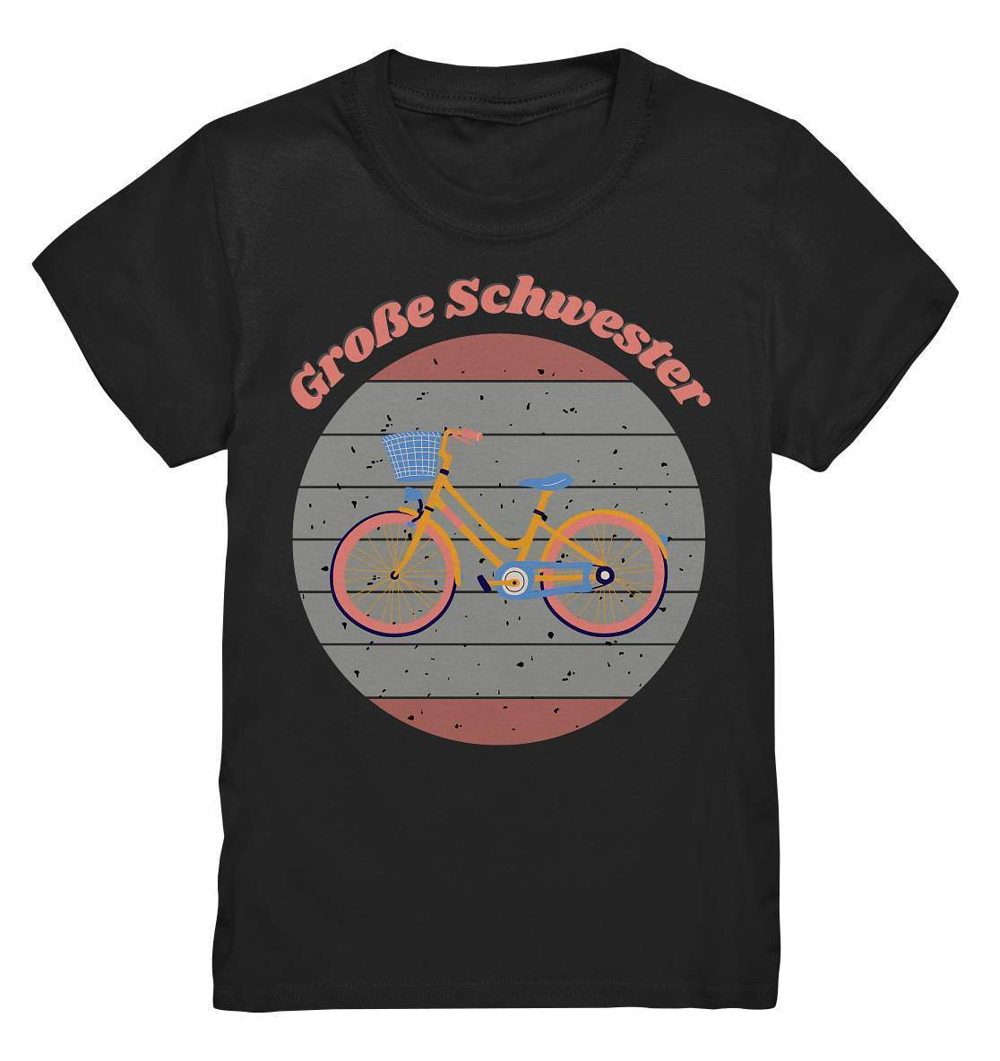 Geschwister Outfit - Große Schwester Fahrrad - Kids Premium Shirt-Fahrrad,Geschenk,Geschenkidee,geschwister,geschwister outfit,geschwisterliebe,Große schwester,liebe,lieblingsteil,mädchen,perfekte grafik,schwester,schwestern,stolze schwester,tochter,trendy,Vintage,Vintage style,wunderschönes Design