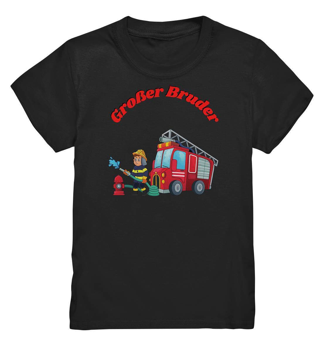 Geschwister Outfit - Großer Bruder Feuerwehr - Kids Premium Shirt-berufsfeuerwehr,bruder,feuer löschen,Feuerwehr,feuerwehrauto,feuerwehrfan,Feuerwehrmann,freiwillige feuerwehr,Geschenk,Geschenkidee,geschwister,geschwisterliebe,großer bruder,hydrant,jugendfeuerwehr,jungen,lieblingsteil,löschgruppenfahrzeug,löschwagen,perfekte grafik,trendy,wunderschönes Design