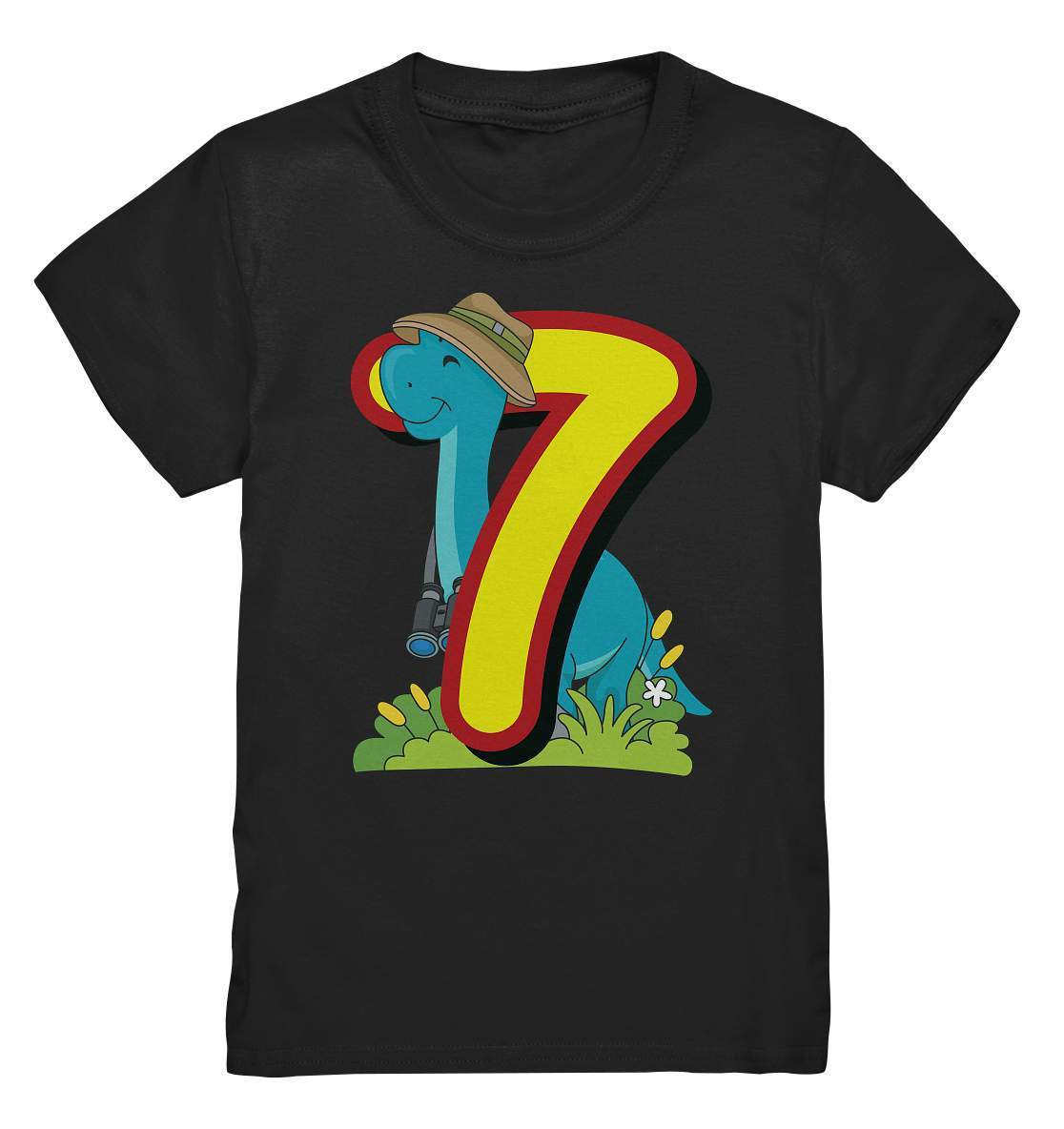 7. Geburtstag Outfit - Dino Geburtstagsshirt - Kids Premium Shirt-7 Jahre,7.geburtstag,blauer dino,dino,dinofan,dinosaurier,geburtstag,geburtstagsoutfit,geschenkidee,jungen,Kinder T-Shirt,Kindergeburtstag,kleinkind,mädchen