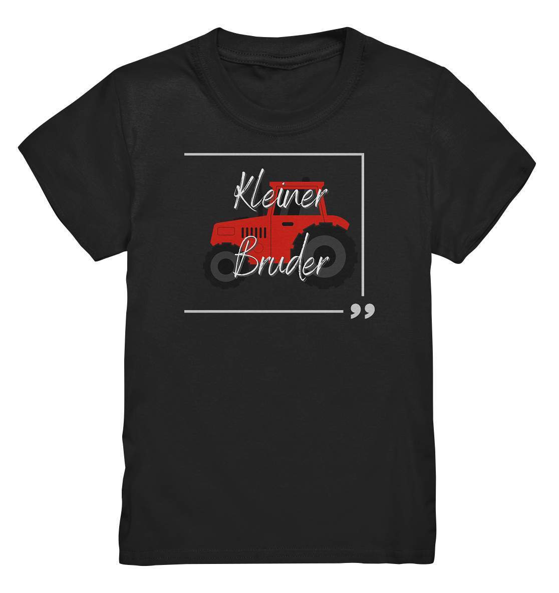 Kinder T-Shirt Geschwisterliebe - kleiner Bruder Traktor - Kids Premium Shirt-bruder,einmalig,Geschenk,geschenkidee,geschwister,geschwisterliebe,geschwisteroutfit,jungen,kleiner bruder,kleinkind,perfekte grafik,roter Traktor,Traktor entdecken,Traktoren,Traktorfan,trendy,wunderschönes Design