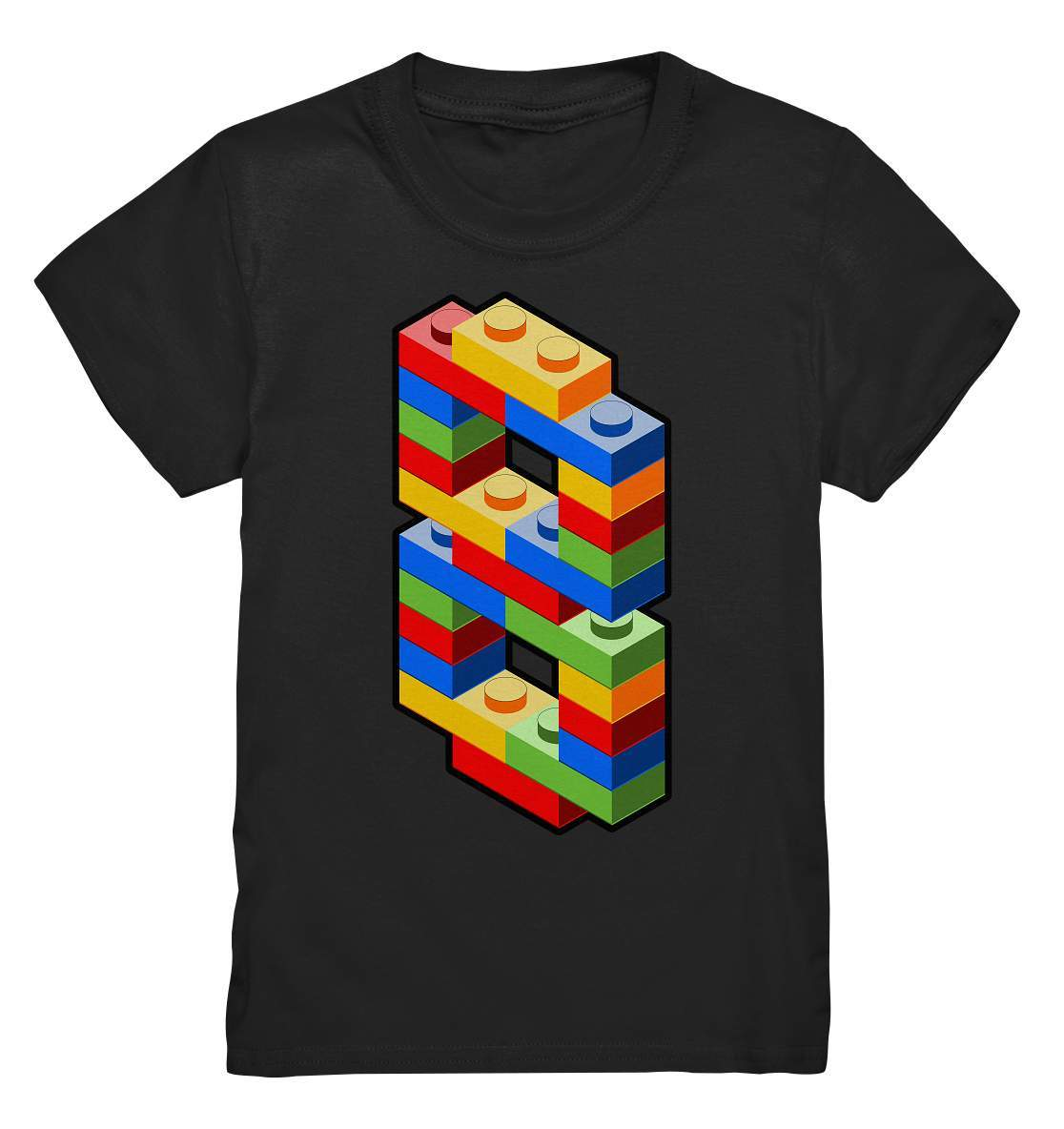 Bausteine 8. Geburtstag Outfit - Blockbaustein - Kids Premium Shirt-8 Jahre,8.Geburtstag,acht Jahre alt,achter Geburtstag,achtjährig,Bausteine,Blockbausteine,Duplo,Geburtstagsgeschenk,geburtstagsoutfit,jungen,kind,Klemmbausteine,Lego,mädchen,Stapelsteine,unisex